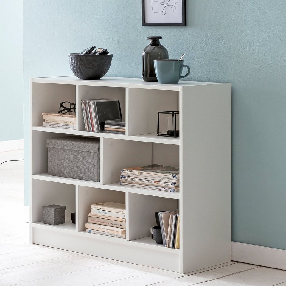 Wohnling Standregal »WL5.819«, Bücherregal Weiß 80x68,5x29 ...