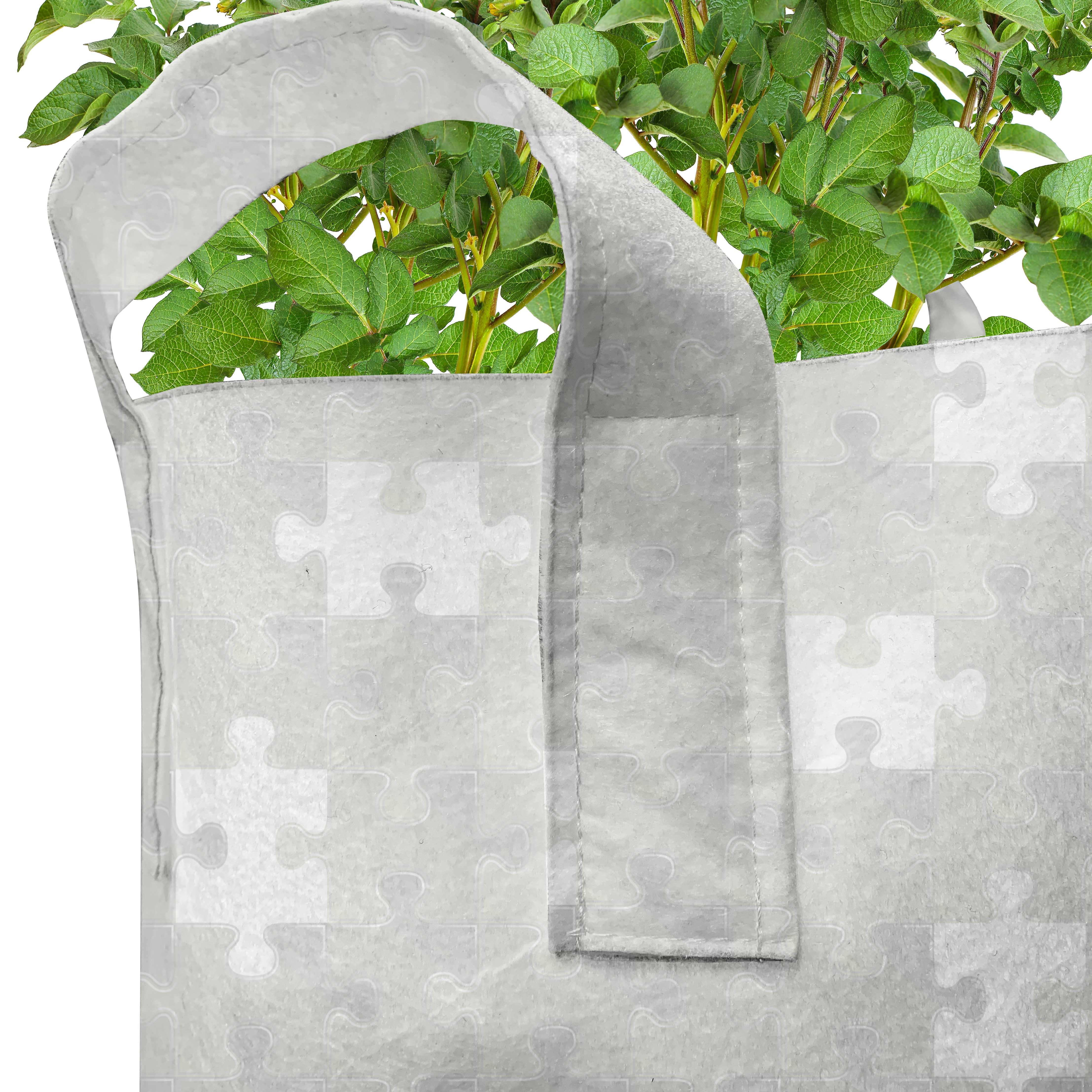 Pflanzkübel Griffen hochleistungsfähig für Abakuhaus Grau Theme Puzzle-Spiel Pflanzen, mit Stofftöpfe Hobby