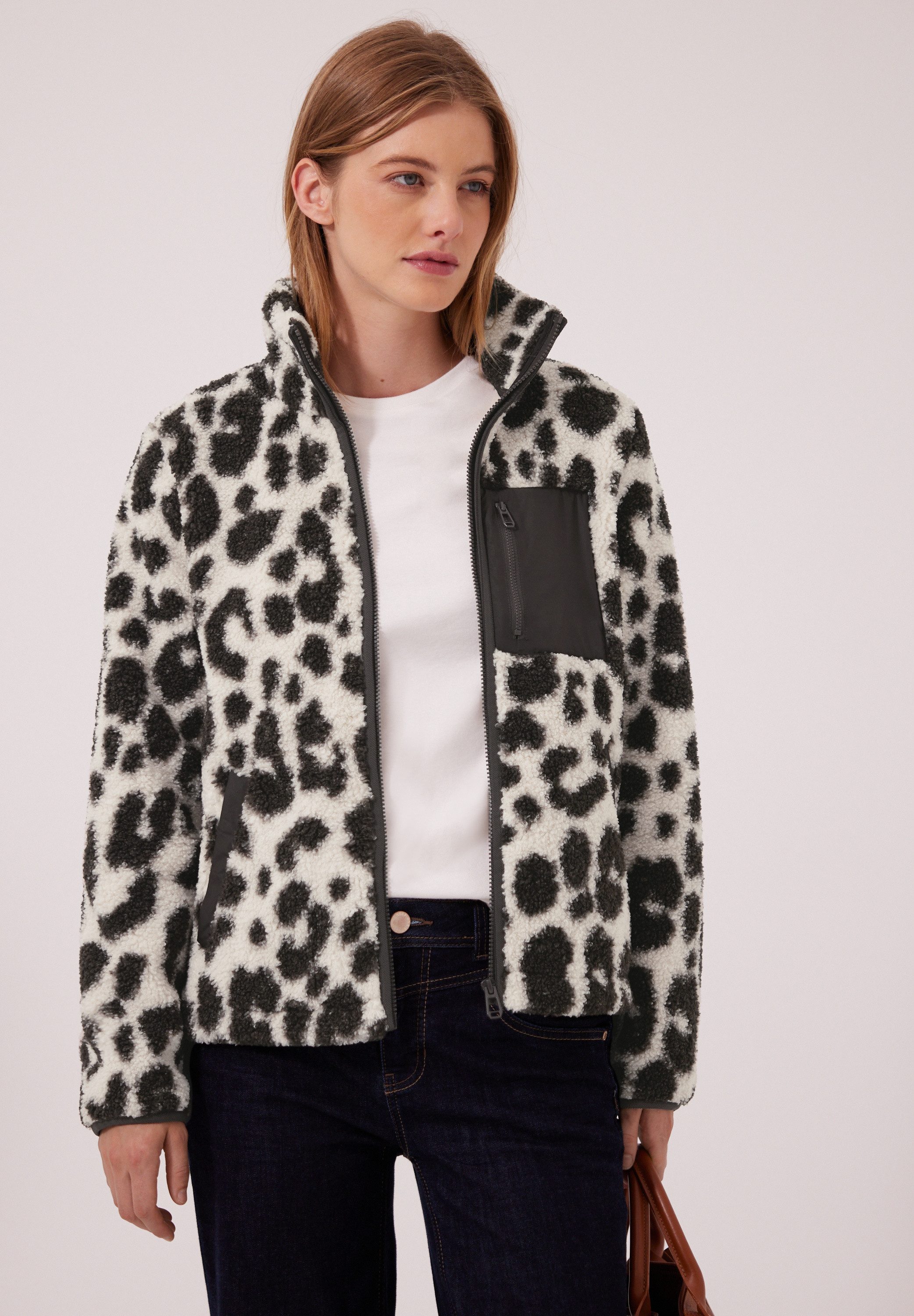 STREET ONE STUDIO Kurzjacke mit Leomuster