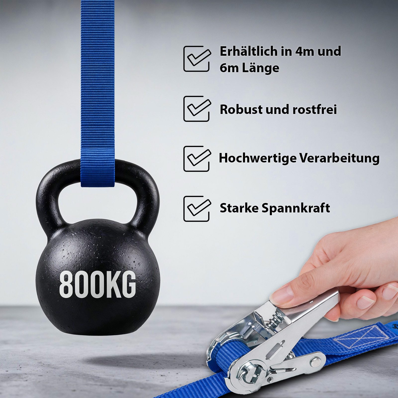 BB Sport Zurrgurt Spanngurte mit Ratsche (4-St)