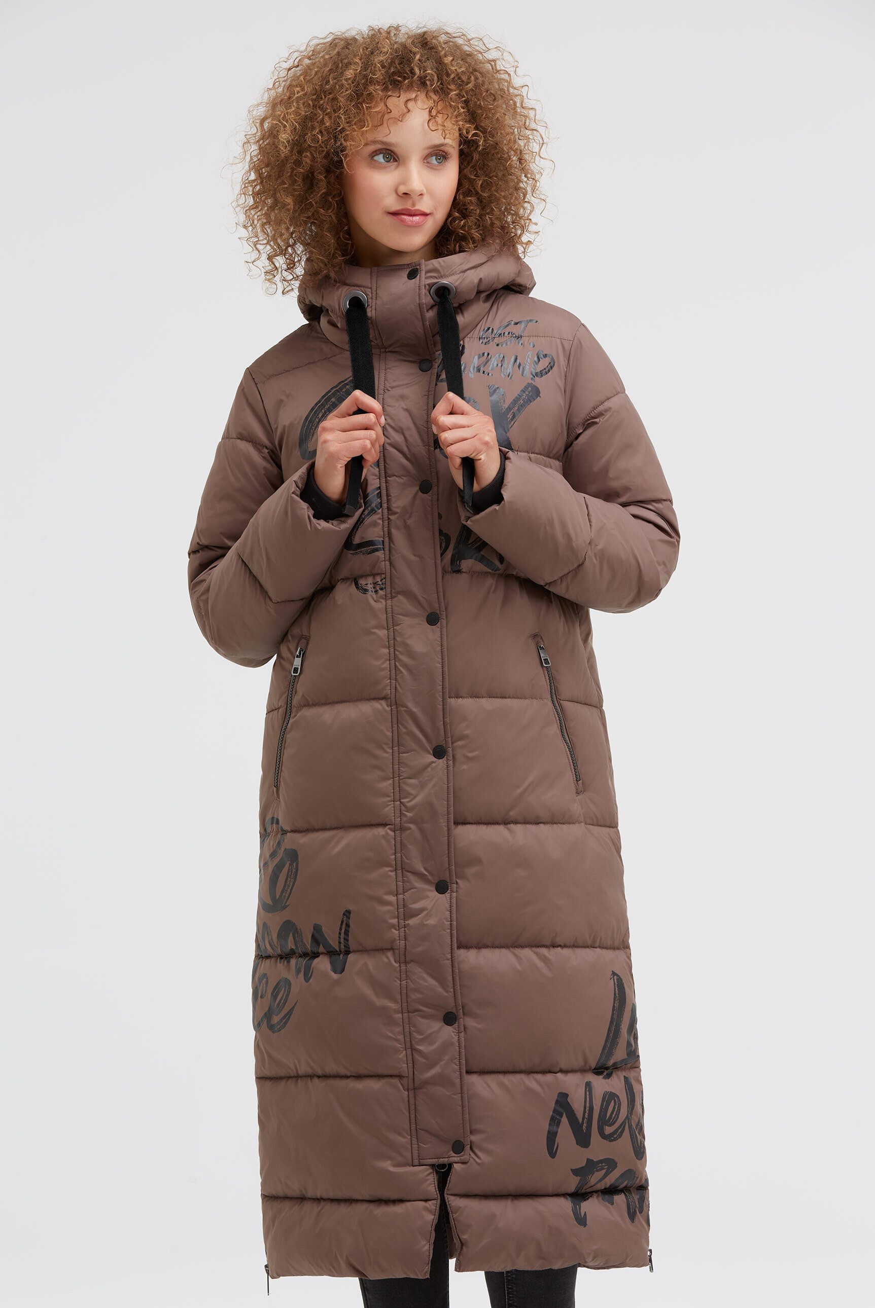 SOCCX Langmantel mit seitlichen Reißverschlüssen am Saum