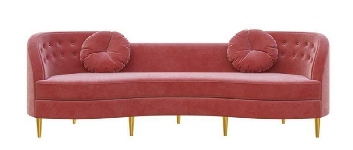 JVmoebel Sofa Grauer Design, 3 in Stoff Sitzer Rosa Europe Sitz Relax Sofa Made Wohnlandschaft