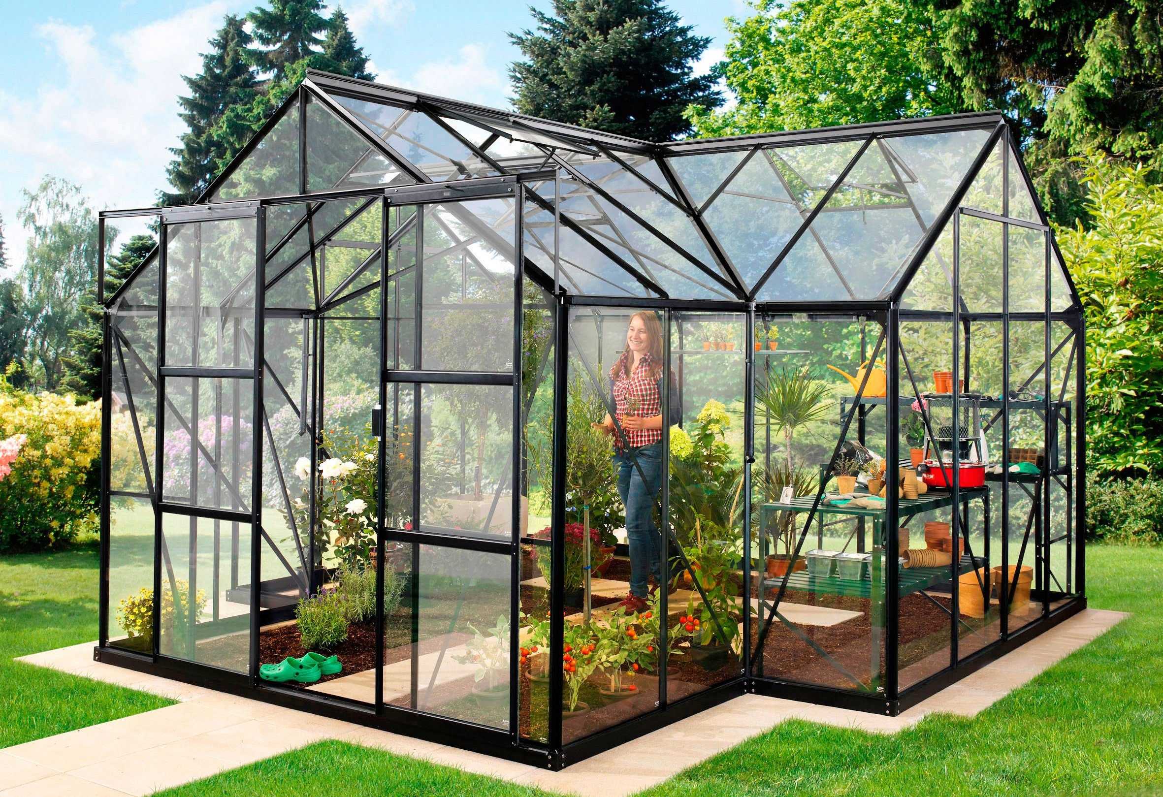 Vitavia Gewächshaus »Sirona«, BxTxH 381 x 381 x 254 cm, 3 mm