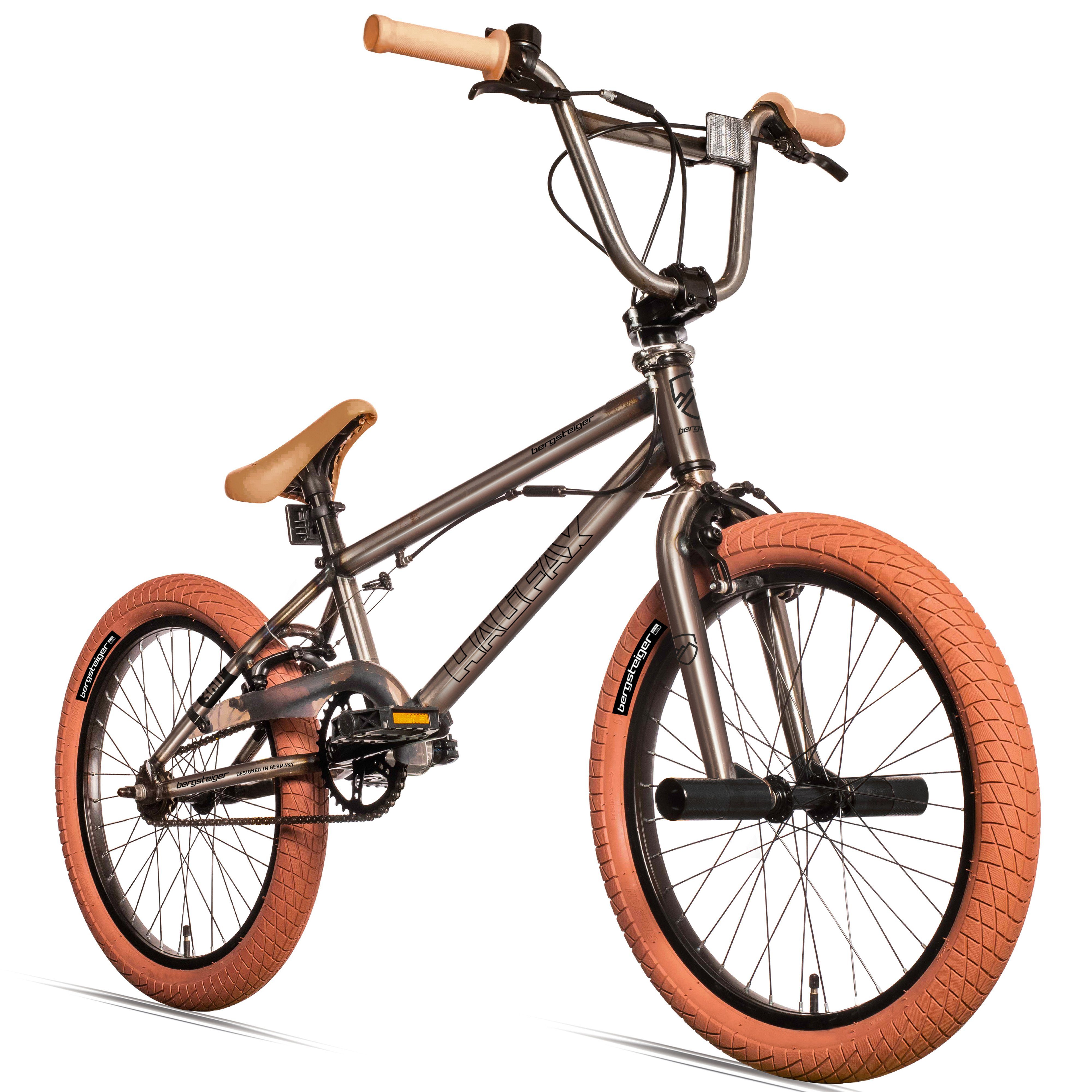 bergsteiger BMX-Rad Halifax 20 Zoll BMX, Fatbike, 360° Rotor-System, Freestyle, 1 Gang