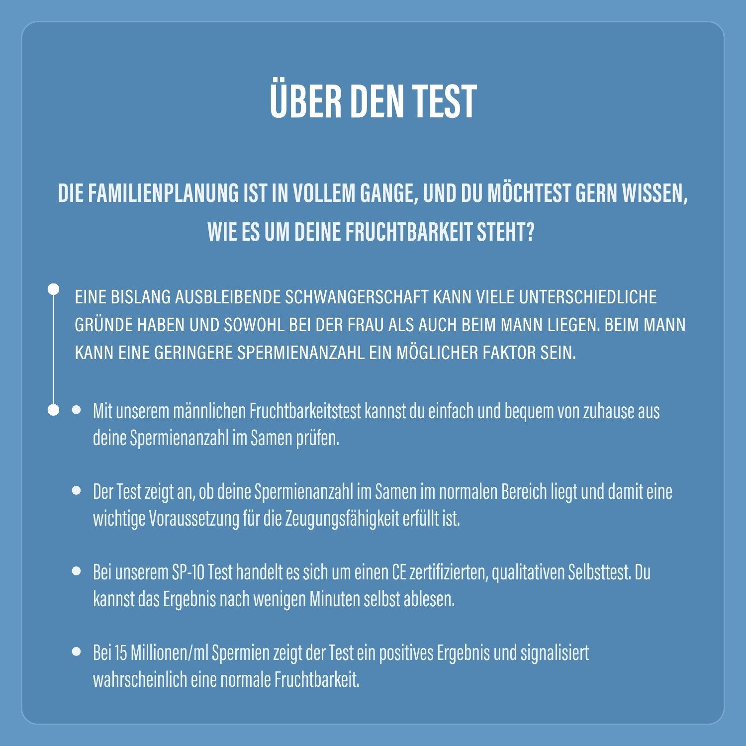 my Control® Fertilitätsset Selbsttest mit Sofortergebnis SP-10/Männliche Fruchtbarkeit Test, 1-tlg.