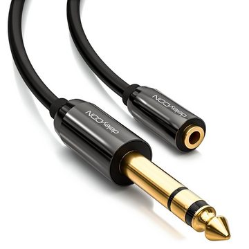 deleyCON deleyCON Audio Klinken Adapter Kabel 6,3mm Klinke Stecker zu 3,5mm Audio-Kabel