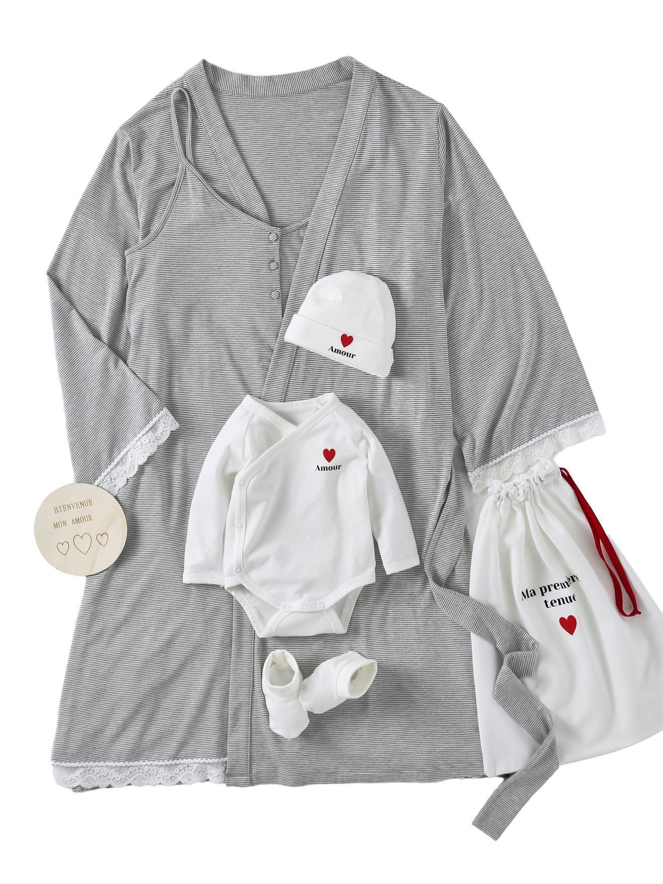 Schlafanzug Geschenk-Set zur Geburt für Mama & Baby