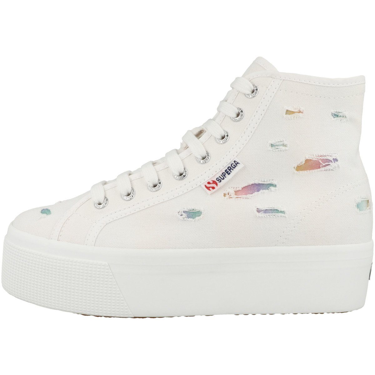 Superga 2708 Ripped Multicolor Cotton Damen Sneaker