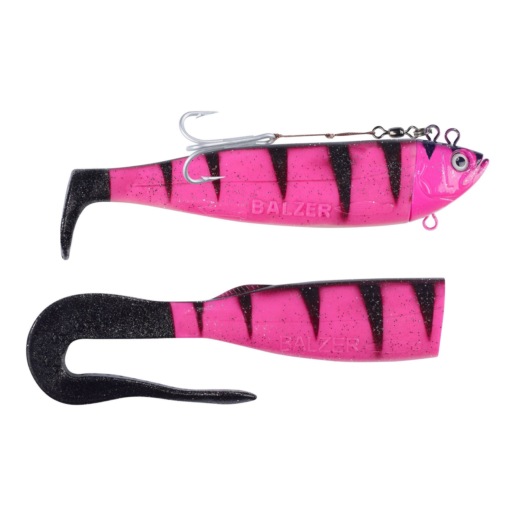 Balzer Kunstköder Adrenalin Arctic Shad pink-schwarz Fireshark 300g