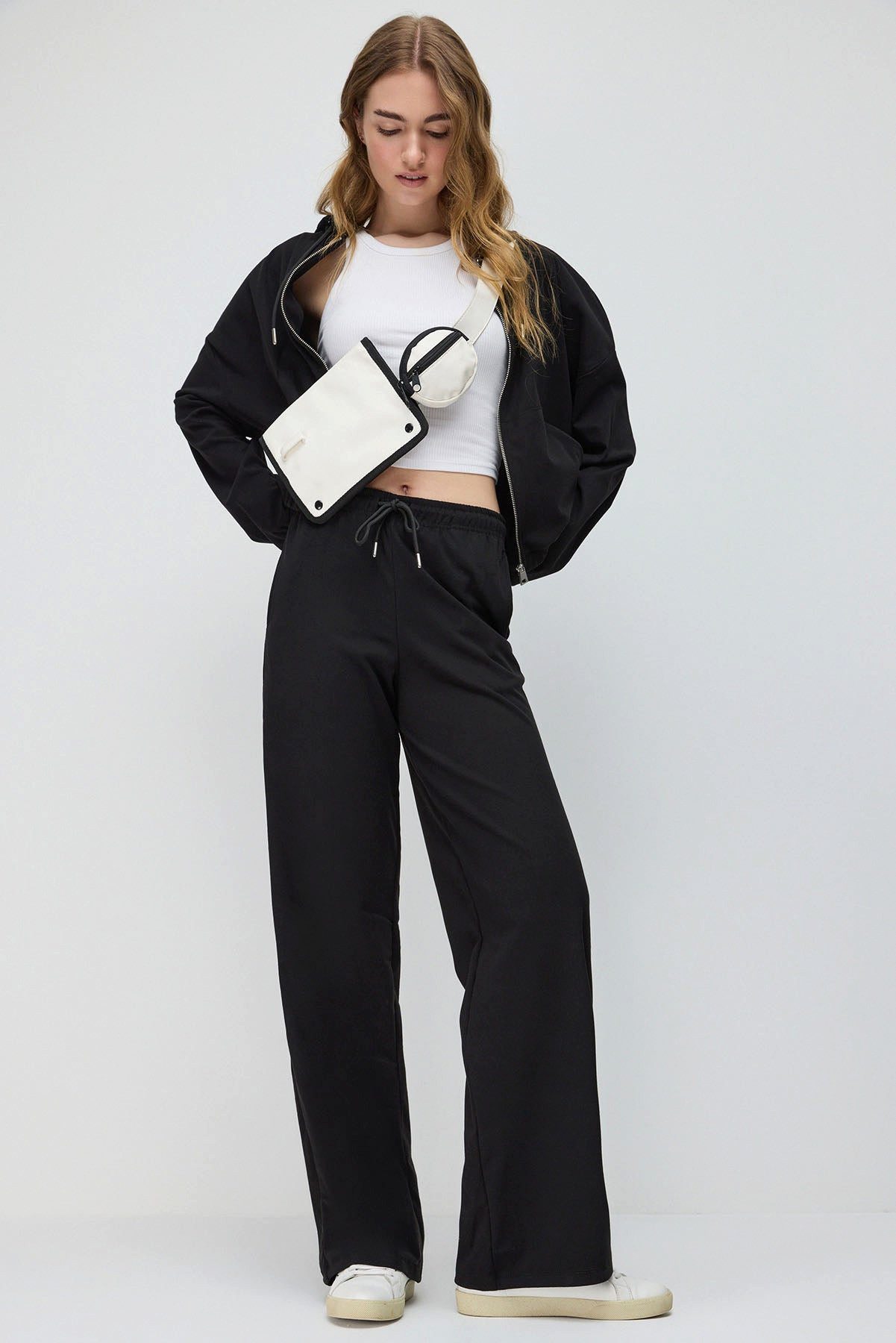 No Matter What Sweatponcho Weite Jogginghose