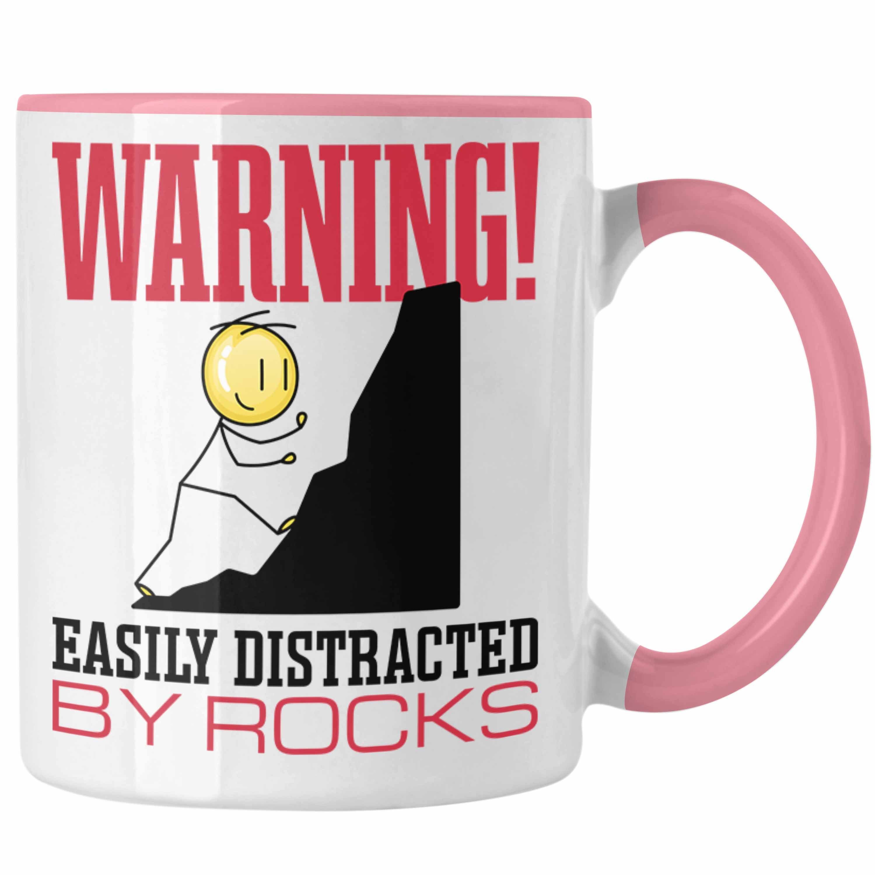 Trendation Tasse Geologe Tasse Geschenk Steine Achtung Easily Distacted By Rocks Rosa