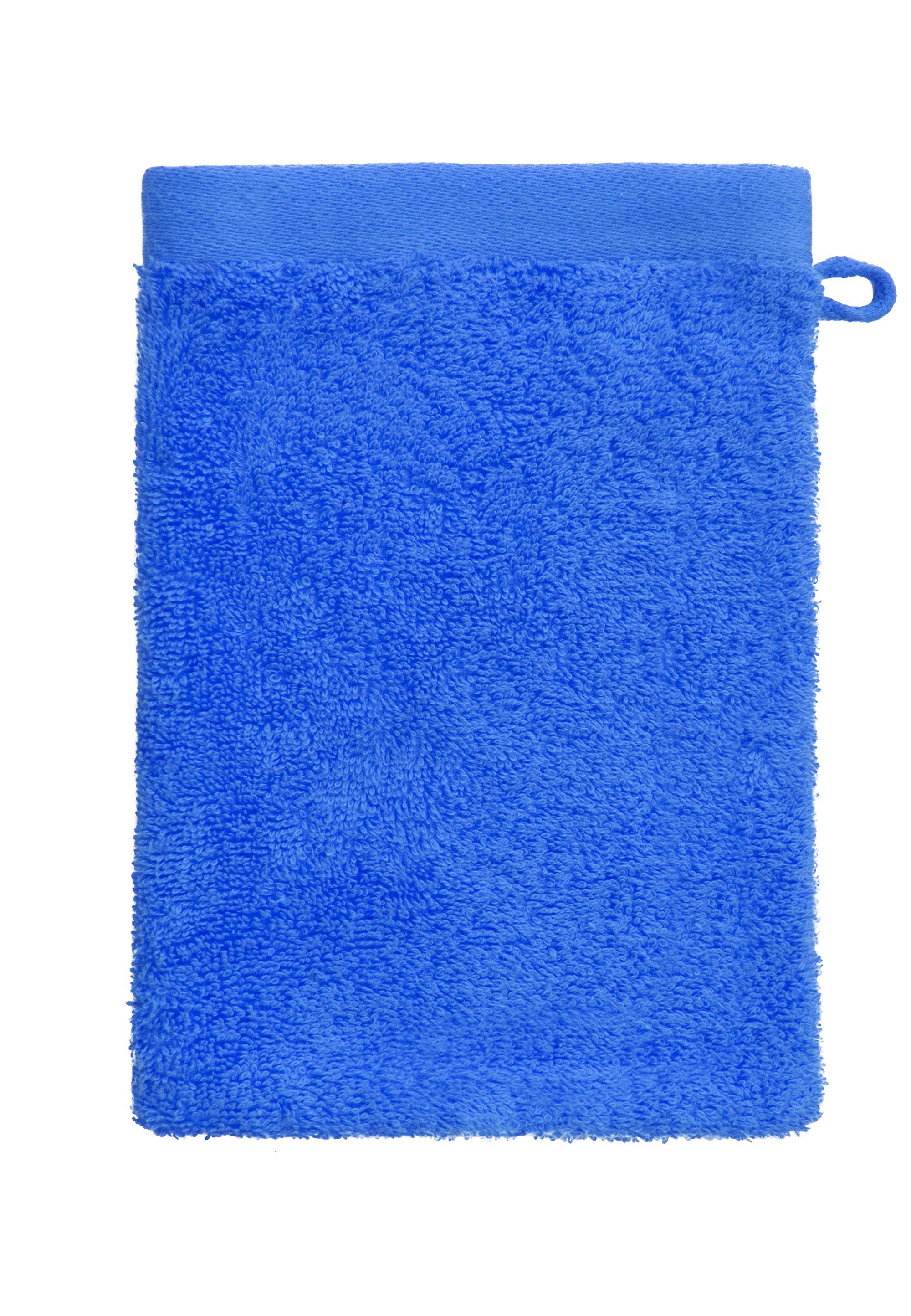 Absolut royalblau Waschlappen (3-tlg), breiter mit grand Webbordüre grace spa