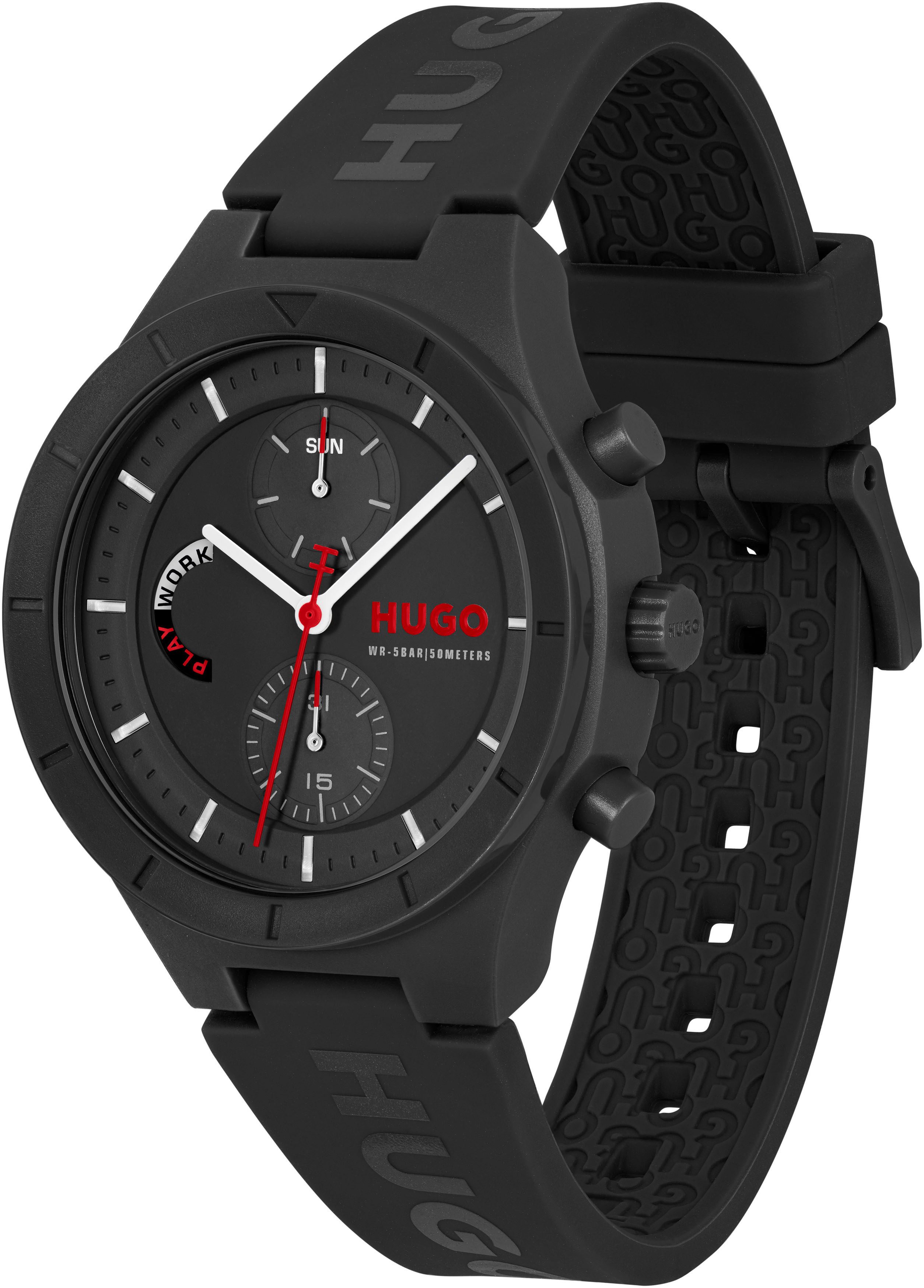 HUGO Multifunktionsuhr #LIT MULTI 1530402, Quarzuhr, günstig online kaufen