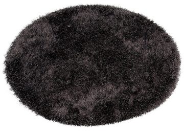 Hochflor-Teppich Glossy 411, merinos, rund, Höhe: 70 mm, besonders weich durch Microfaser, Wohnzimmer