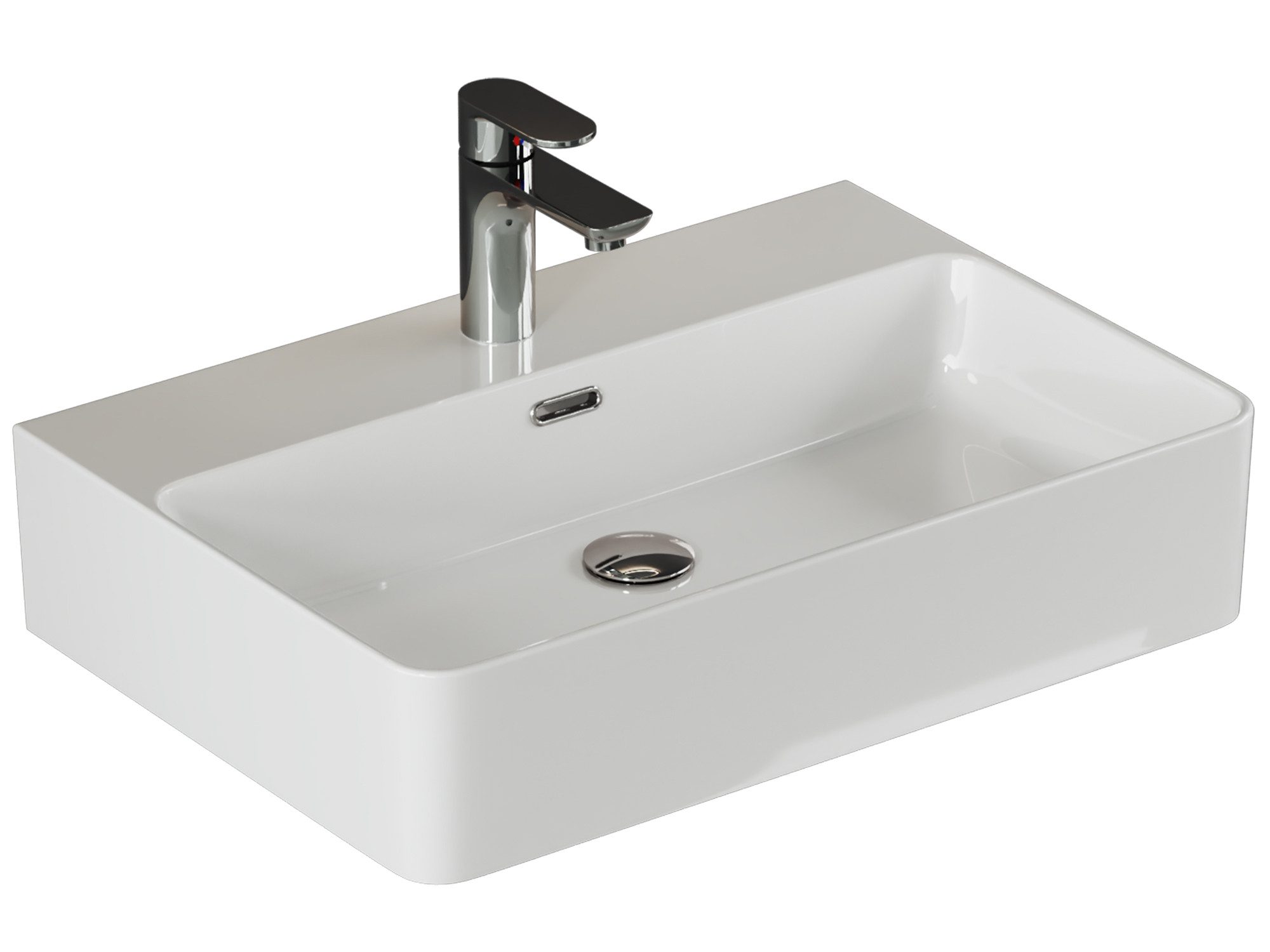 Aqua Bagno Waschbecken Keramikwaschbecken weiß glänzend günstig online kaufen