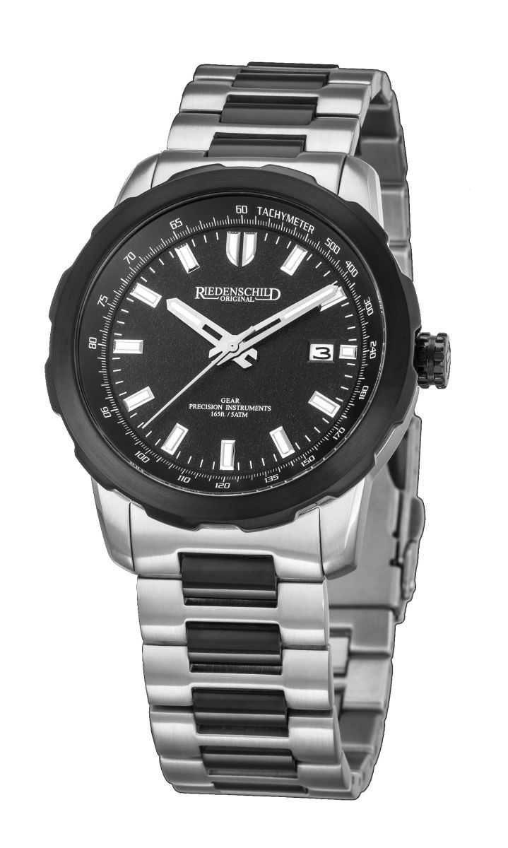 Riedenschild Quarzuhr Gear RS5000-01 Herrenuhr Edelstahlband 44 mm