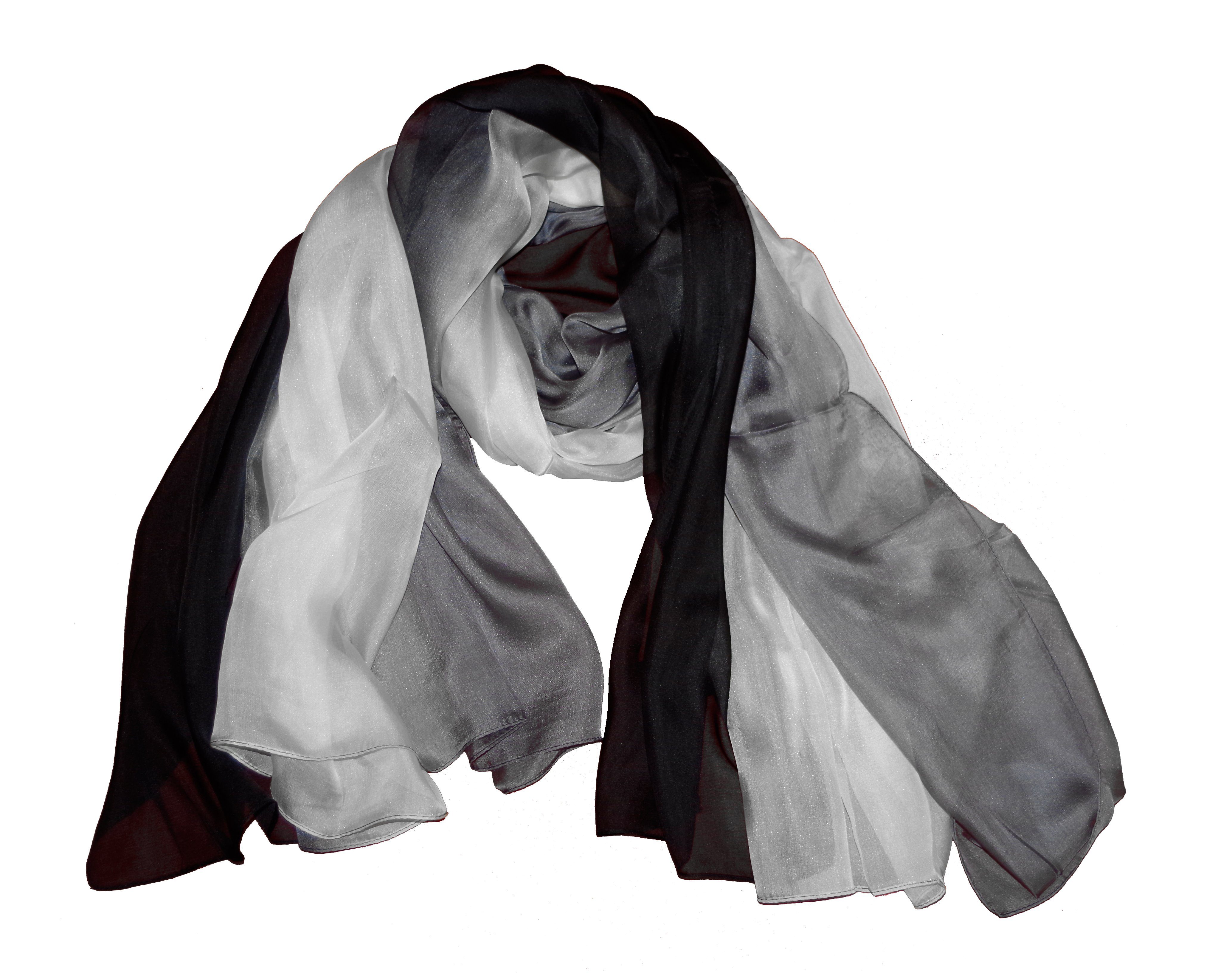 Posh Gear Seidenschal Seiden Schal Chiffon Tri-Color aus 100% Seide günstig online kaufen