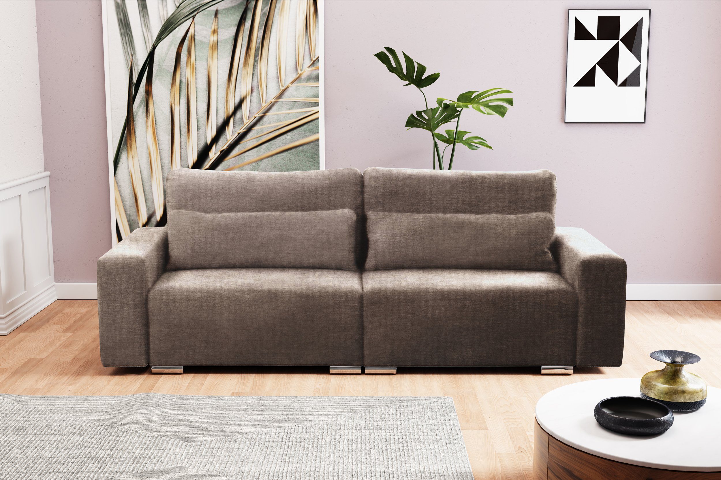 Design, Bettfunktion, mit Modern Modern Afina, Kissen, Stylefy stellbar, frei 2-Sitzer, 3-Sitzer Sofa, im inklusive Raum