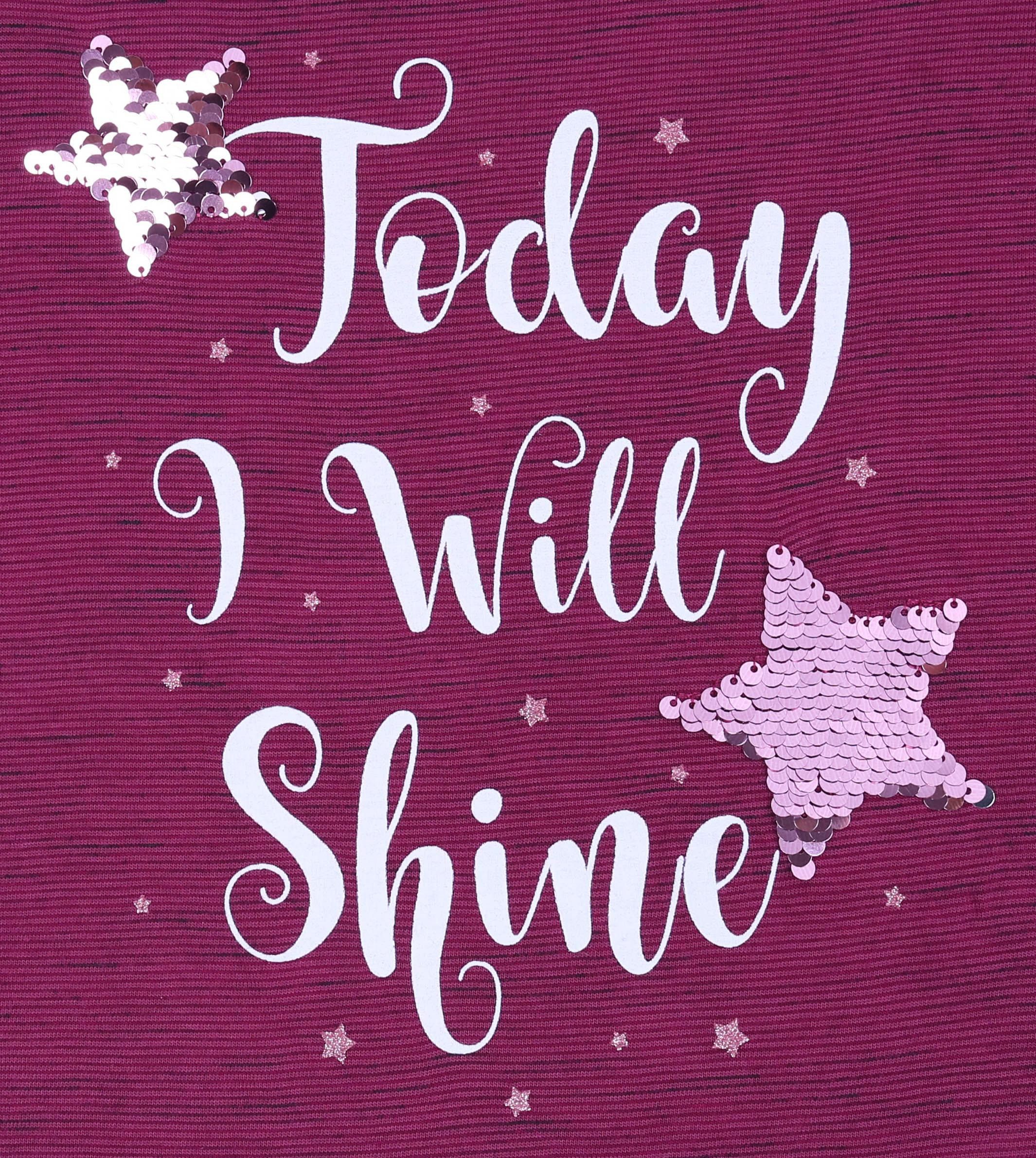 Sarcia.eu Langarmbluse Violette Bluse Pailletten 5-6 Jahre