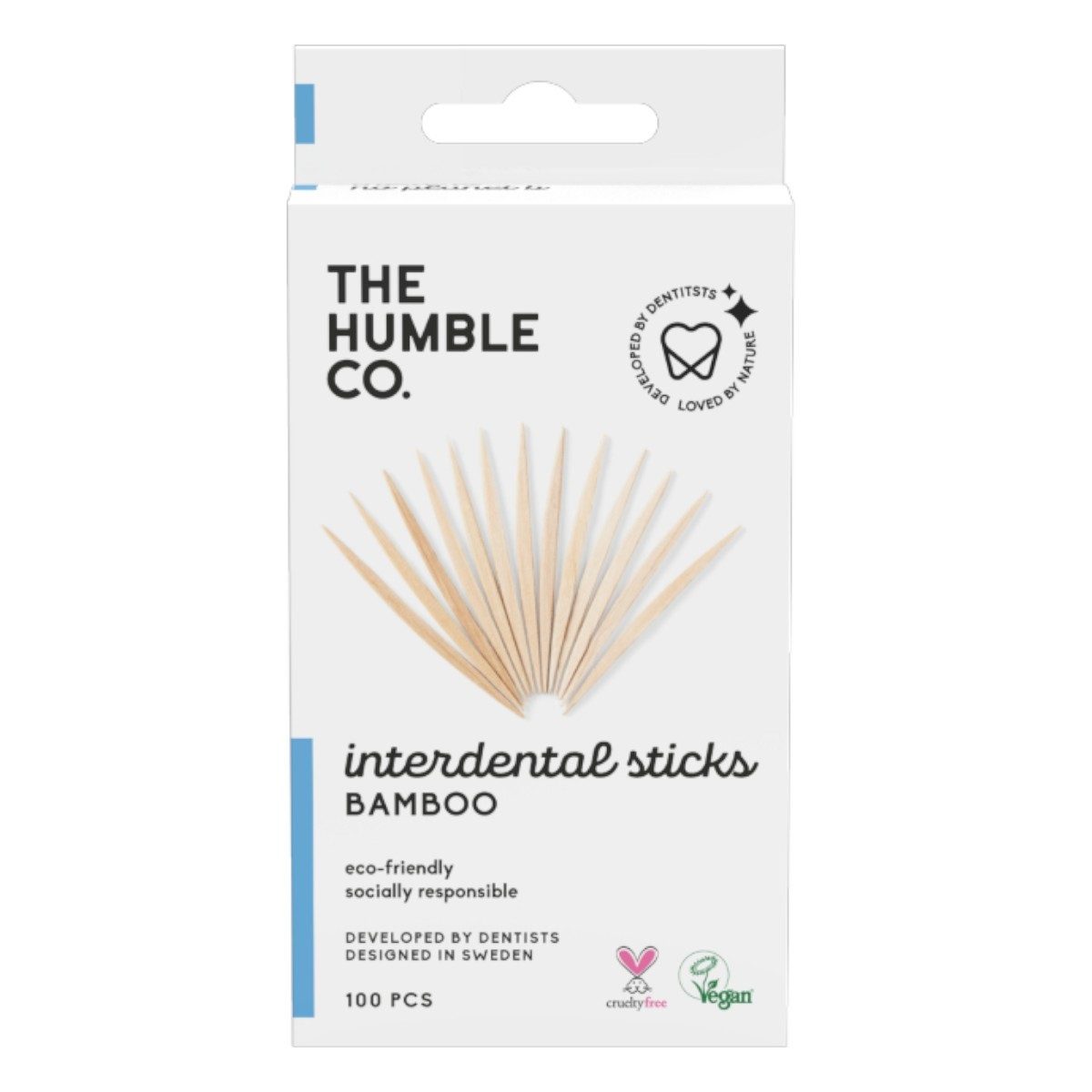 The Humble Co. Zahnstocherspender 2x Humble Bambus Zahnstocher 2x 100 Stück