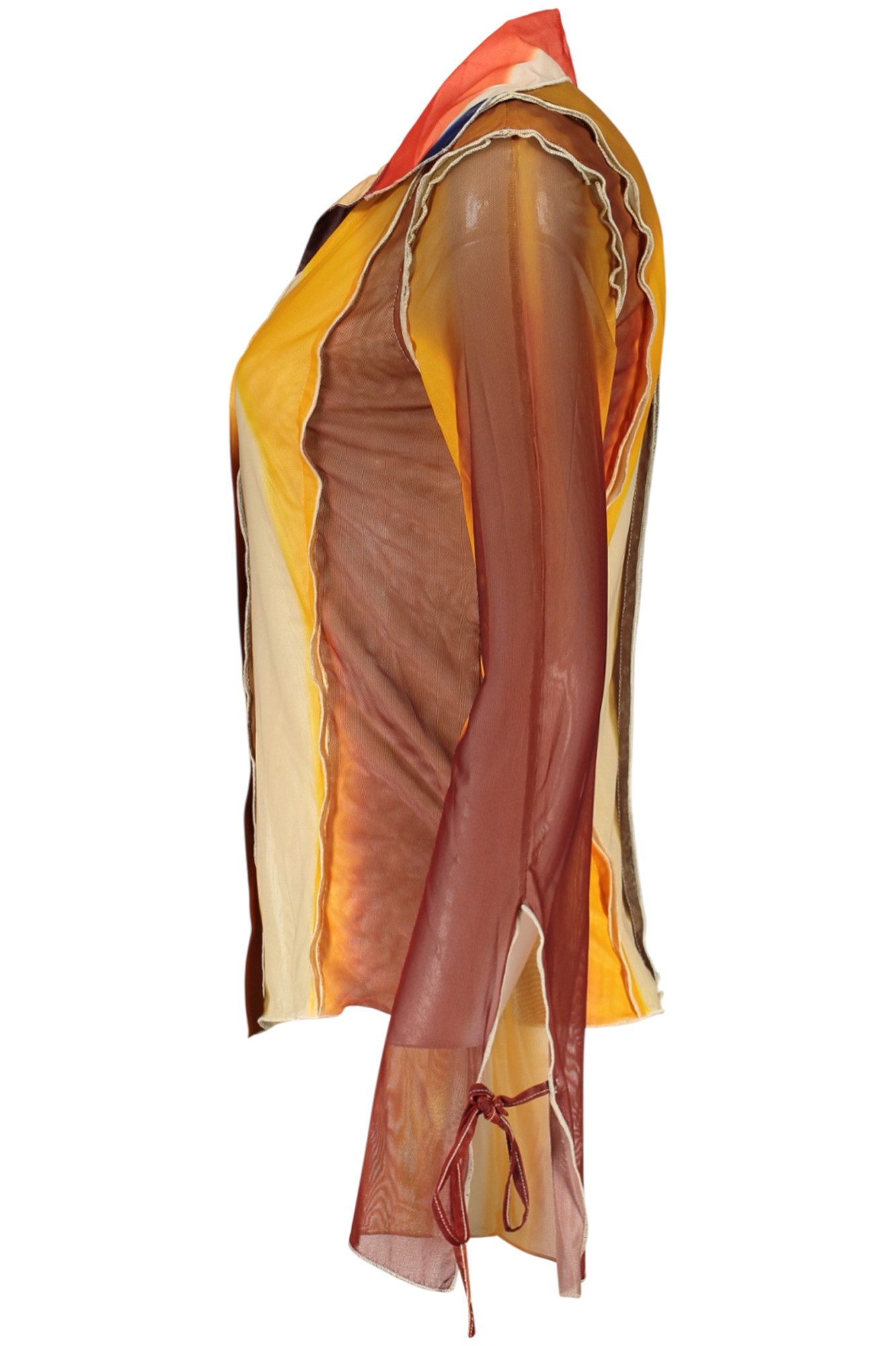 Desigual Blusenshirt Elegantes Damenhemd: Beige, Langarm mit