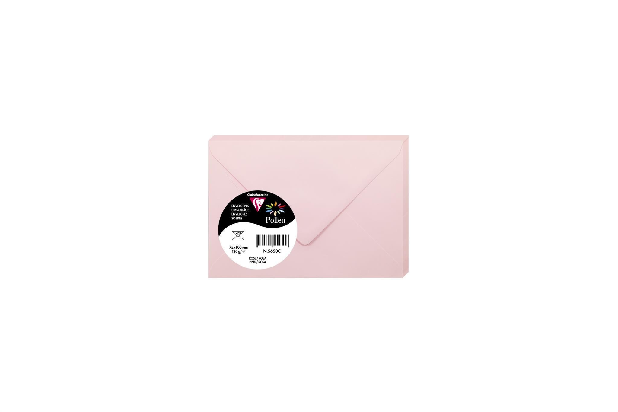 CLAIREFONTAINE Briefumschlag Clairefontaine Umschlag Mini 75x100 rosa