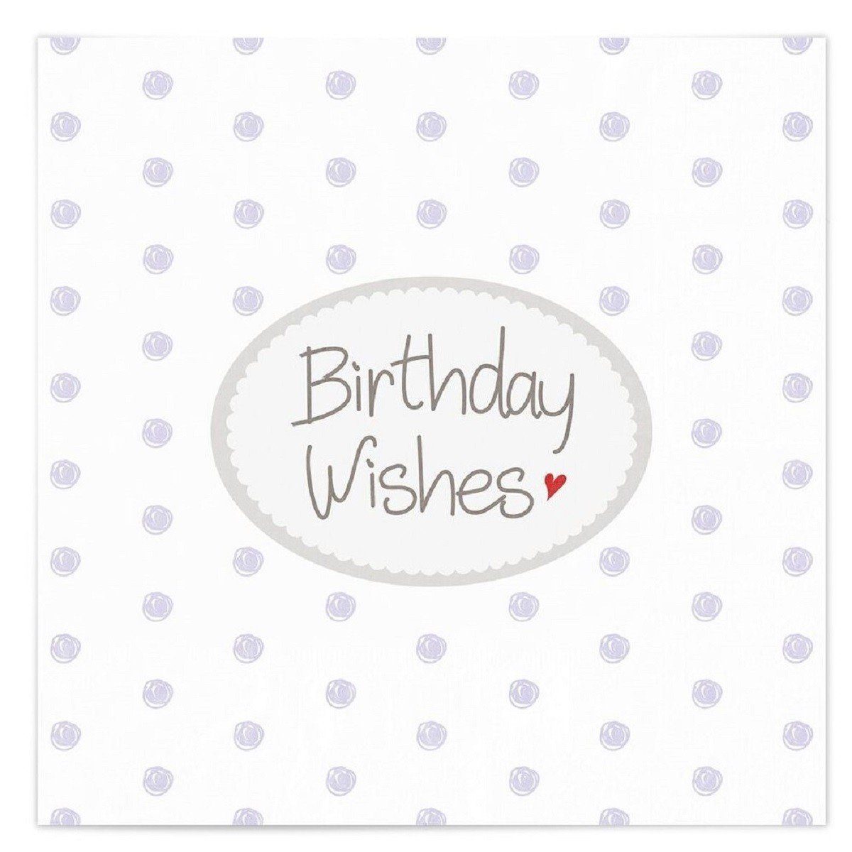 MEA LIVING Papierserviette MEA LIVING Servietten 20 Stück 33x33cm BIRTHDAY WISHES Spruch Punkte, (Servietten)