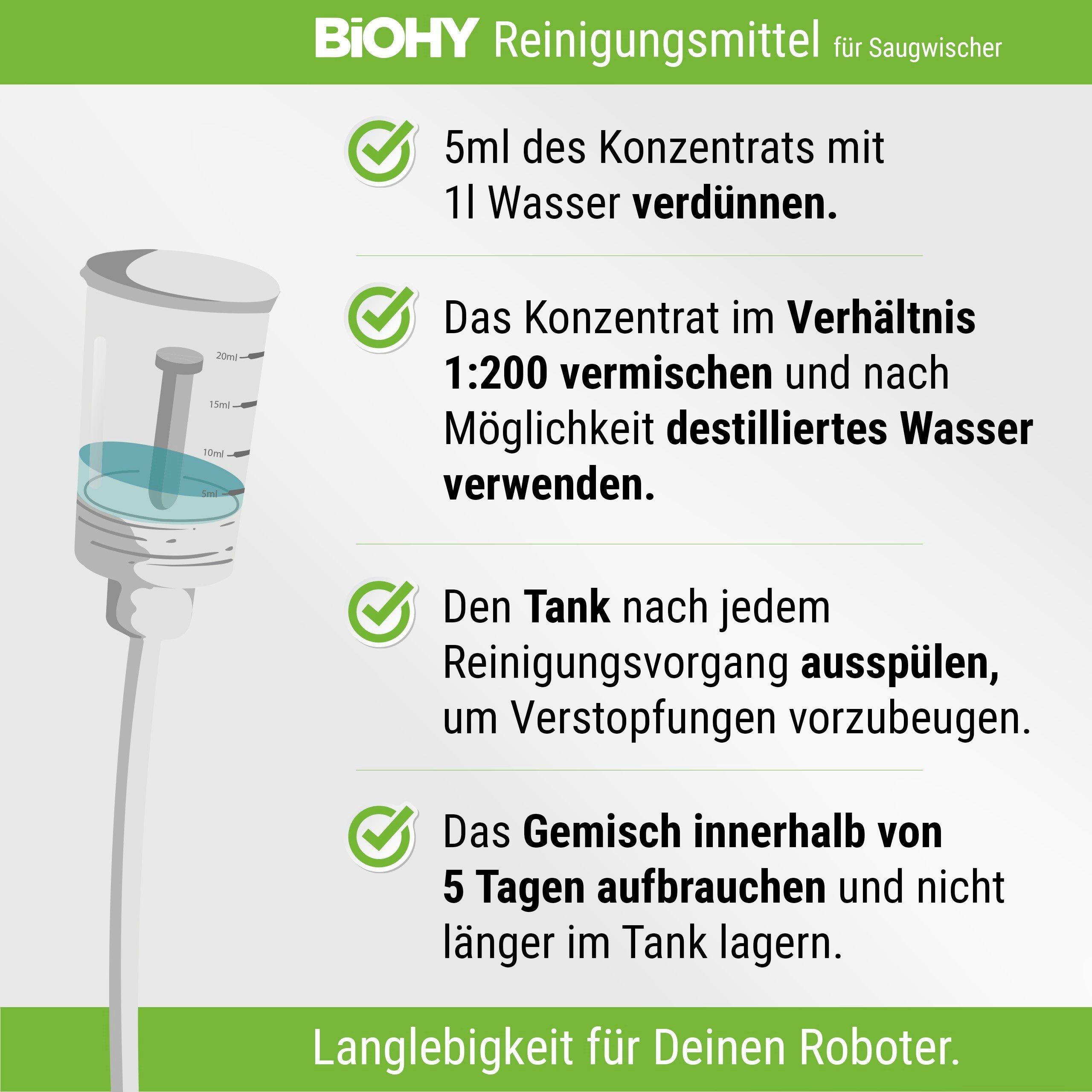 250 Reinigungsmittel (1-St) ml Saugwischer x BiOHY Reinigungstabletten 1 Flasche für