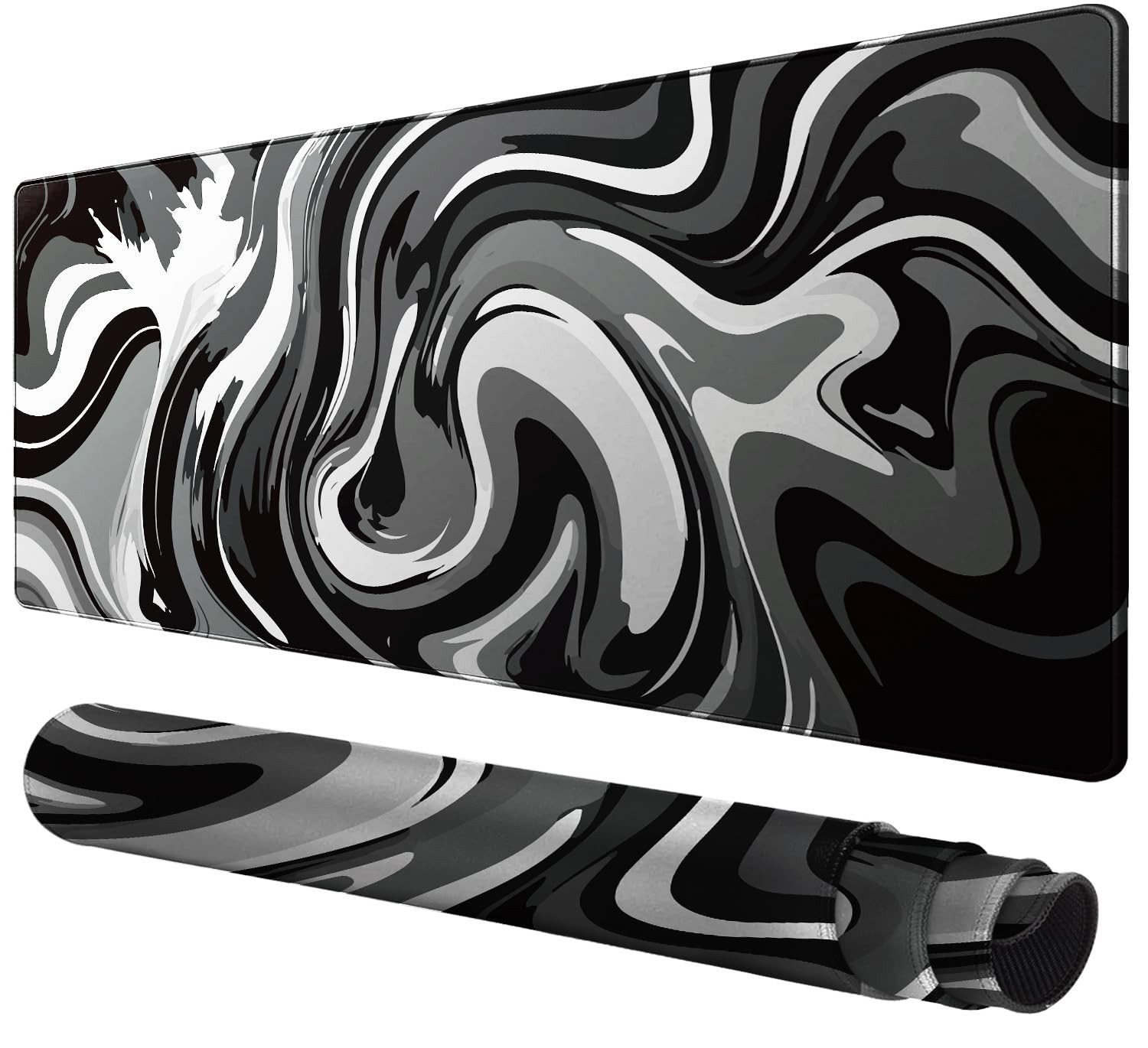 FOUORTUNATE-BEE Mauspad Großes Mauspad 80x40 cm Gaming Deskmatte mit Nahtkante, Schreibtischunterlage für Tastatur und Maus mit rutschfestem Boden