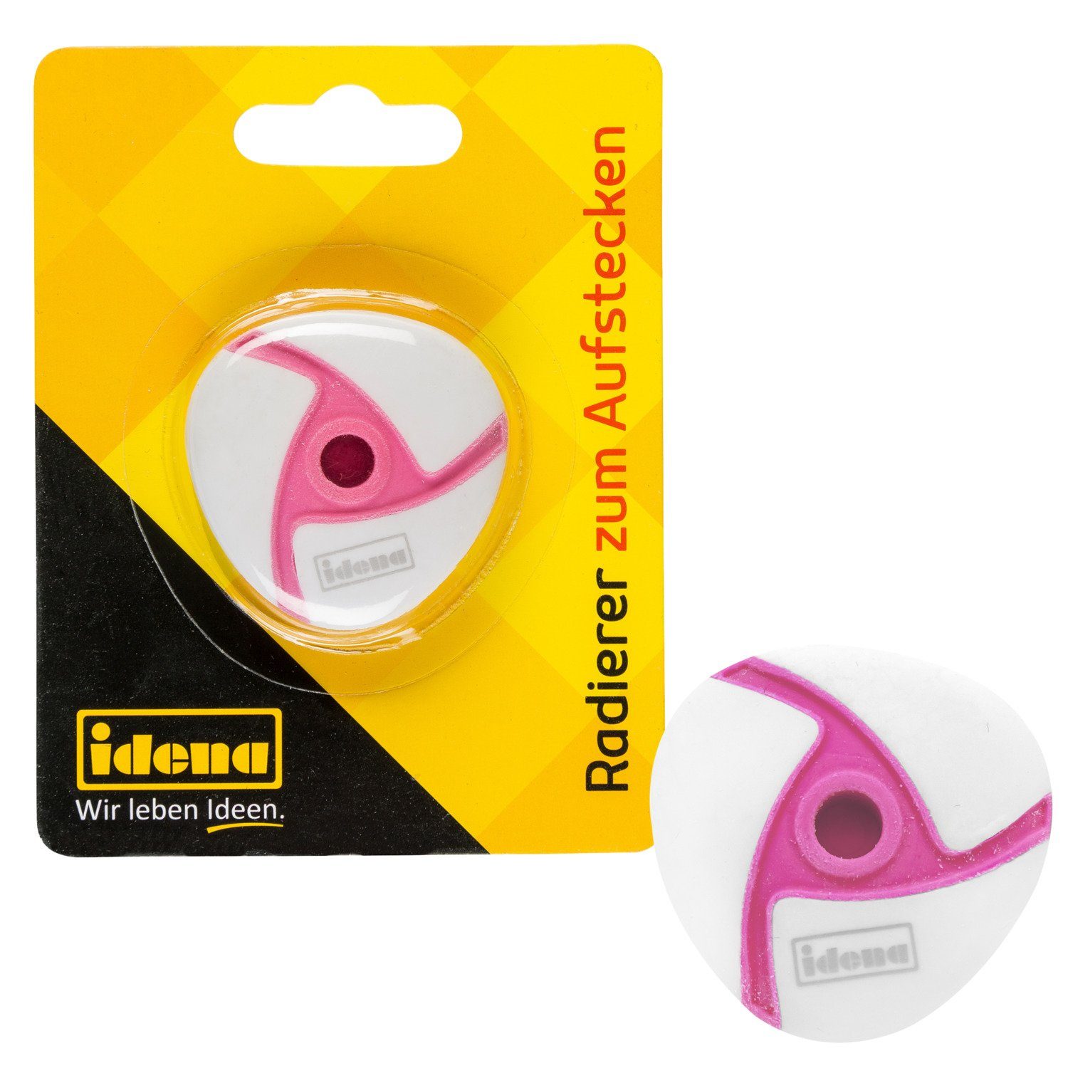 Idena Radiergummi Idena Radierer zum Aufstecken pink