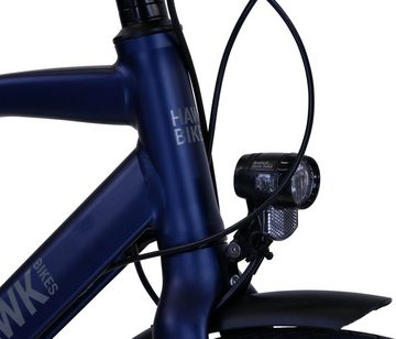 HAWK Bikes Trekkingrad HAWK Trekking Gent Super Deluxe Ocean Blue, 8 Gang Shimano Nexus Schaltwerk