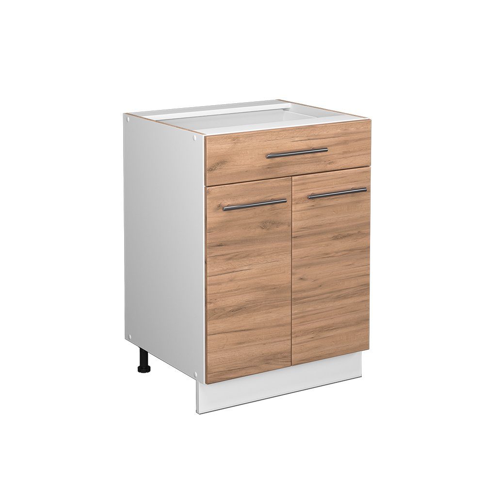 Vicco Unterschrank Fame-Line, Goldkraft Eiche/Weiß, 60cm, günstig online kaufen