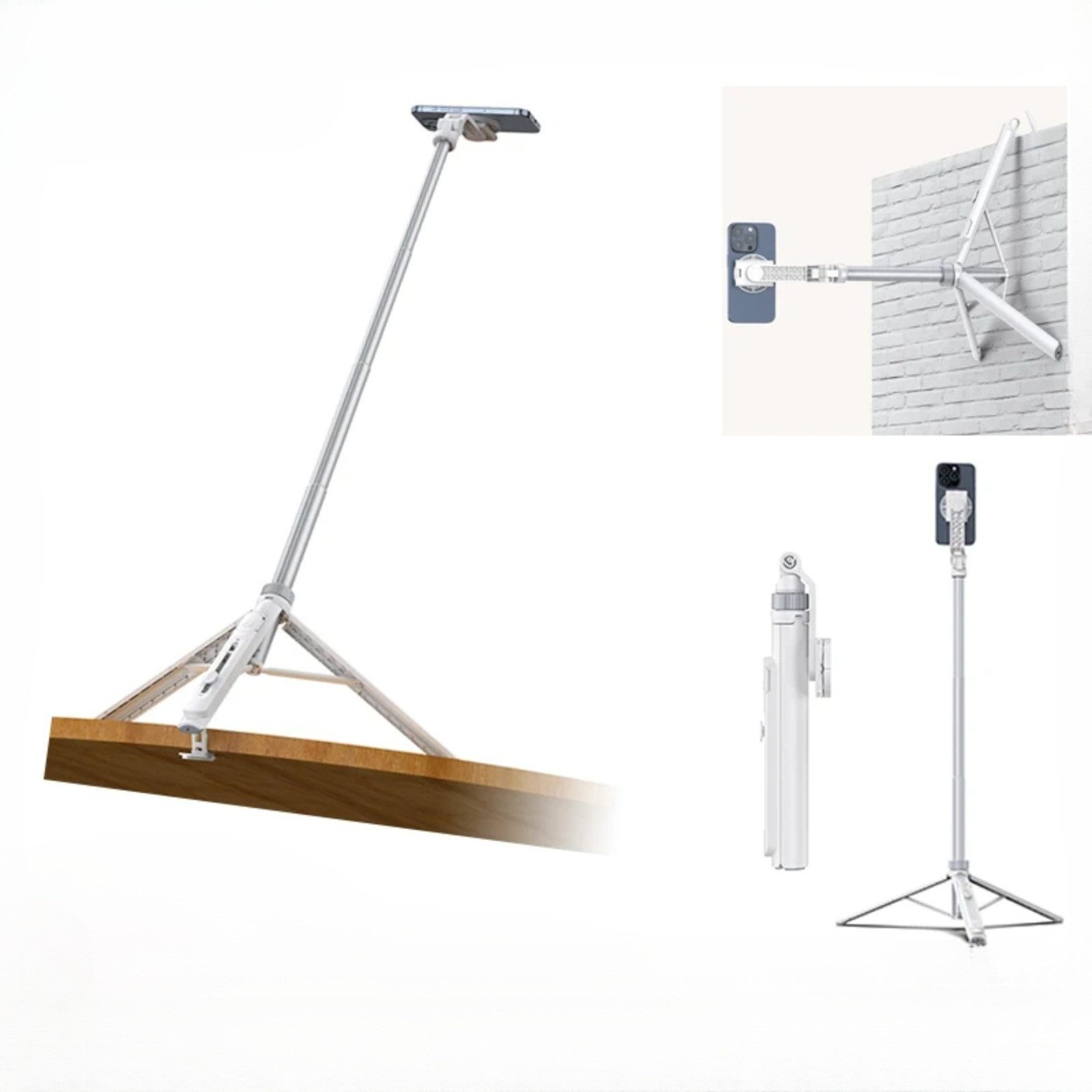 ULANZI TT88 Overhead Selfie Stick Kabelloses Stativ Magsafe Clip für iPhone Dreibeinstativ