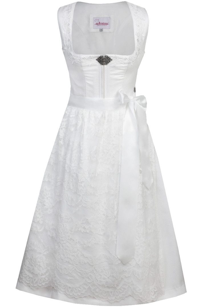 Alpenwahnsinn Dirndl Midi Dirndl 2tlg. - JASSI - offweiß
