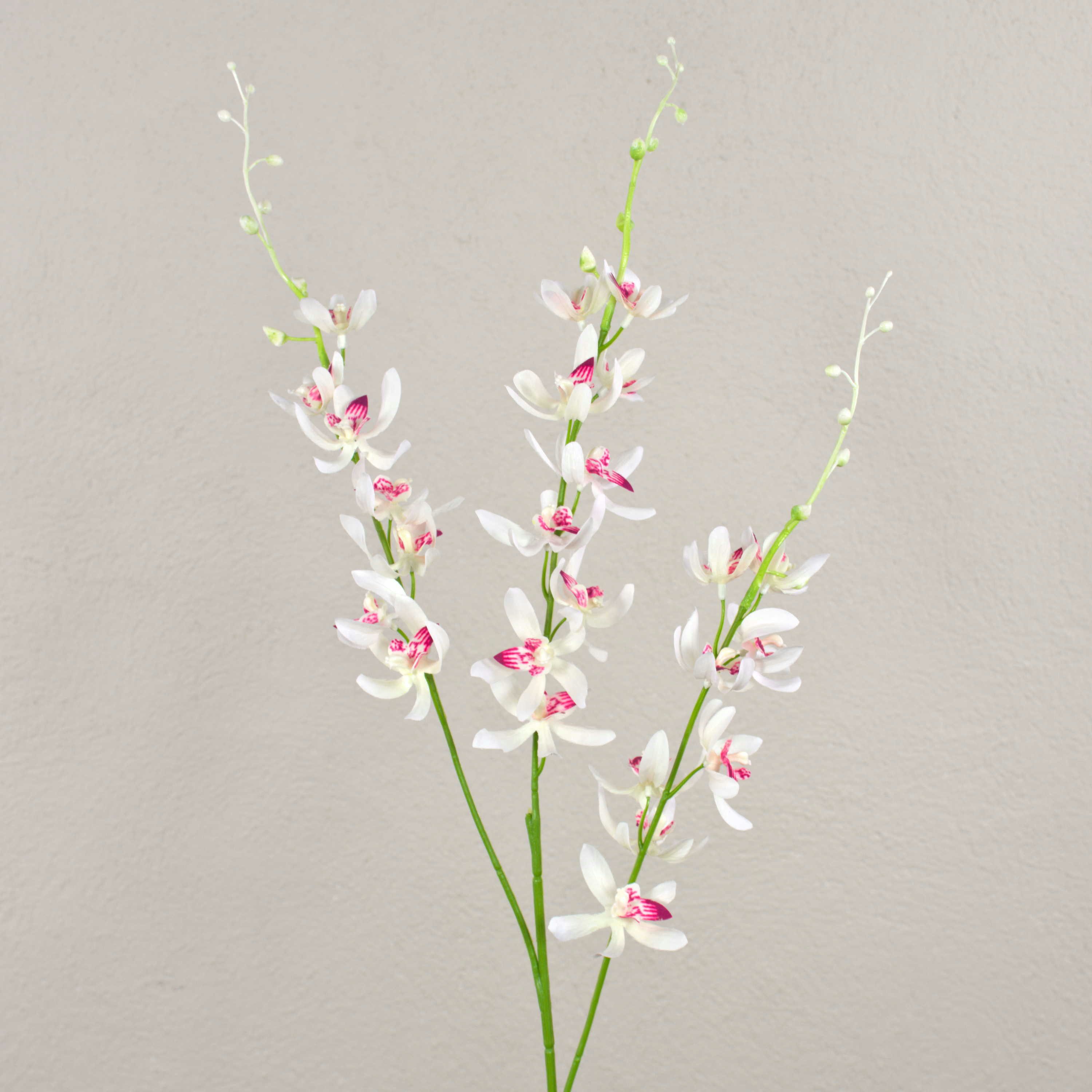 Kunstorchidee Künstliche Cymbidium Orchidee MONDEGO, weiß-pink, 95cm Orchidee (Orchidee cymbidium), artplants, Höhe 95.0 cm