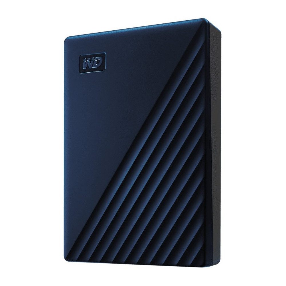 Western Digital WD My Passport 4TB Externe Festplatte blau. externe Gaming-SSD (4000 Gigabyte) 2,5 Zoll", Passwortschutz für Datensicherheit