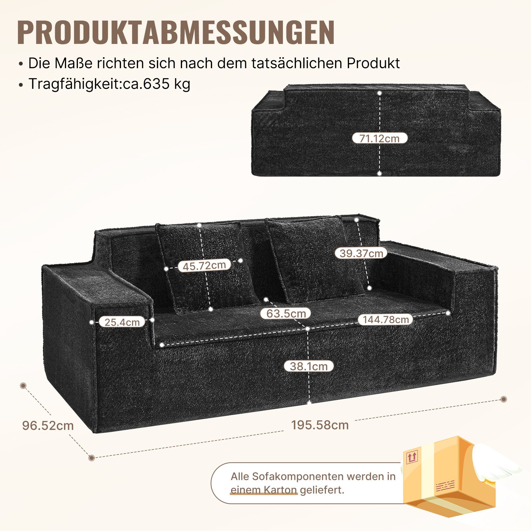 HawthyHome Sofa 2-3 Sitzer Cloud Sofa günstig online kaufen