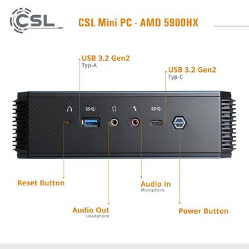 CSL AMD 5900HX / 32GB / 1000 GB M.2 SSD / Windo 11 Home Gaming-PC (AMD 5900HX, AMD Radeon Graphics, 32 GB RAM, 1000 GB SSD)