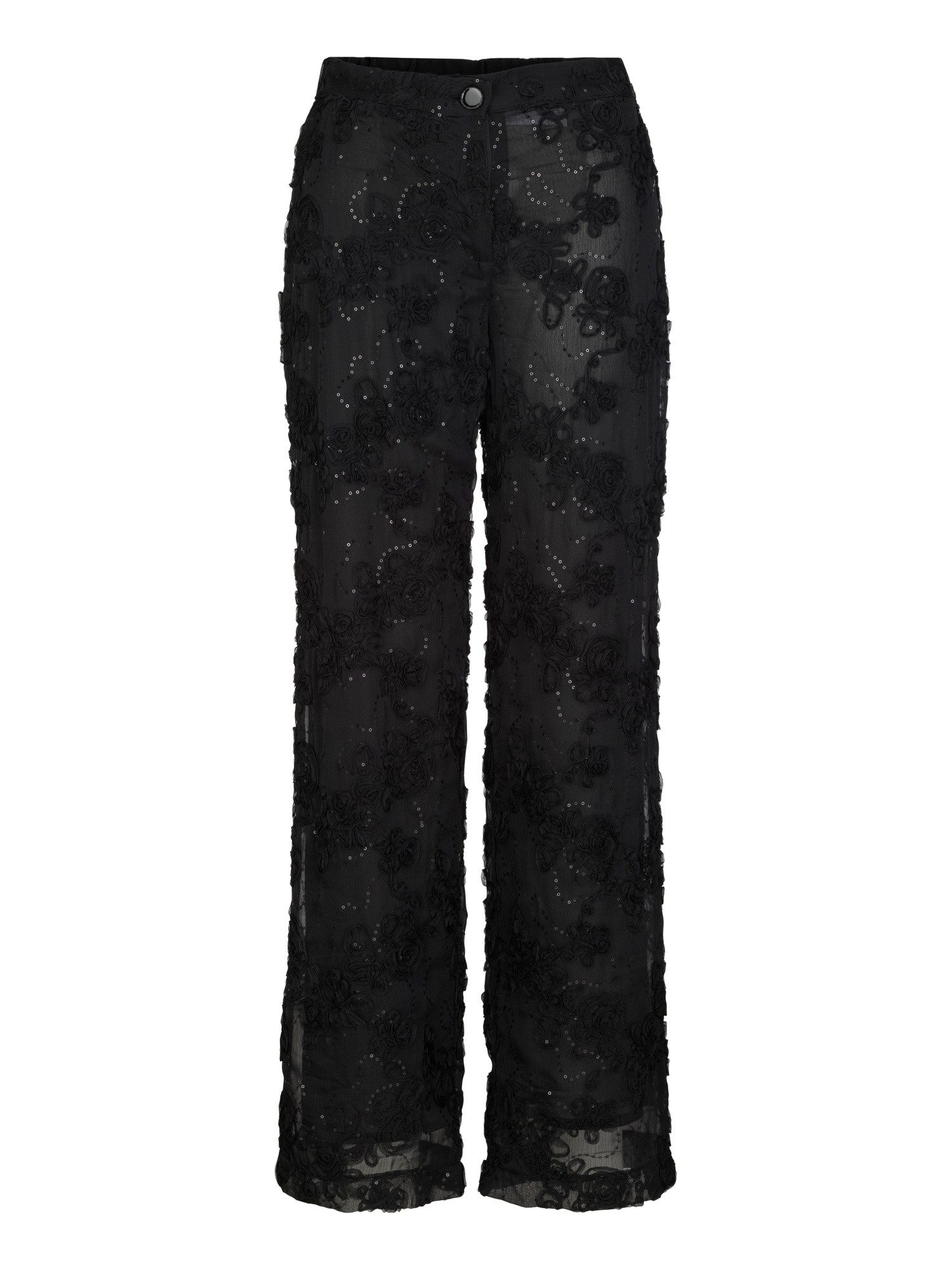 RICHROYAL Stoffhose D-Hose nicht aus Denim mit Loose Fit, weitem Bein und Fransendetails