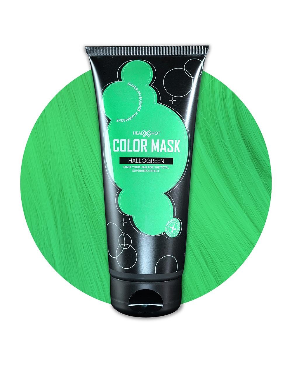 Haarmaske Headshot Color Mask Haarmaske Hallogreen (200 ml), Packung, mischbar, ammoniakfrei & frei von schädlichen Stoffen