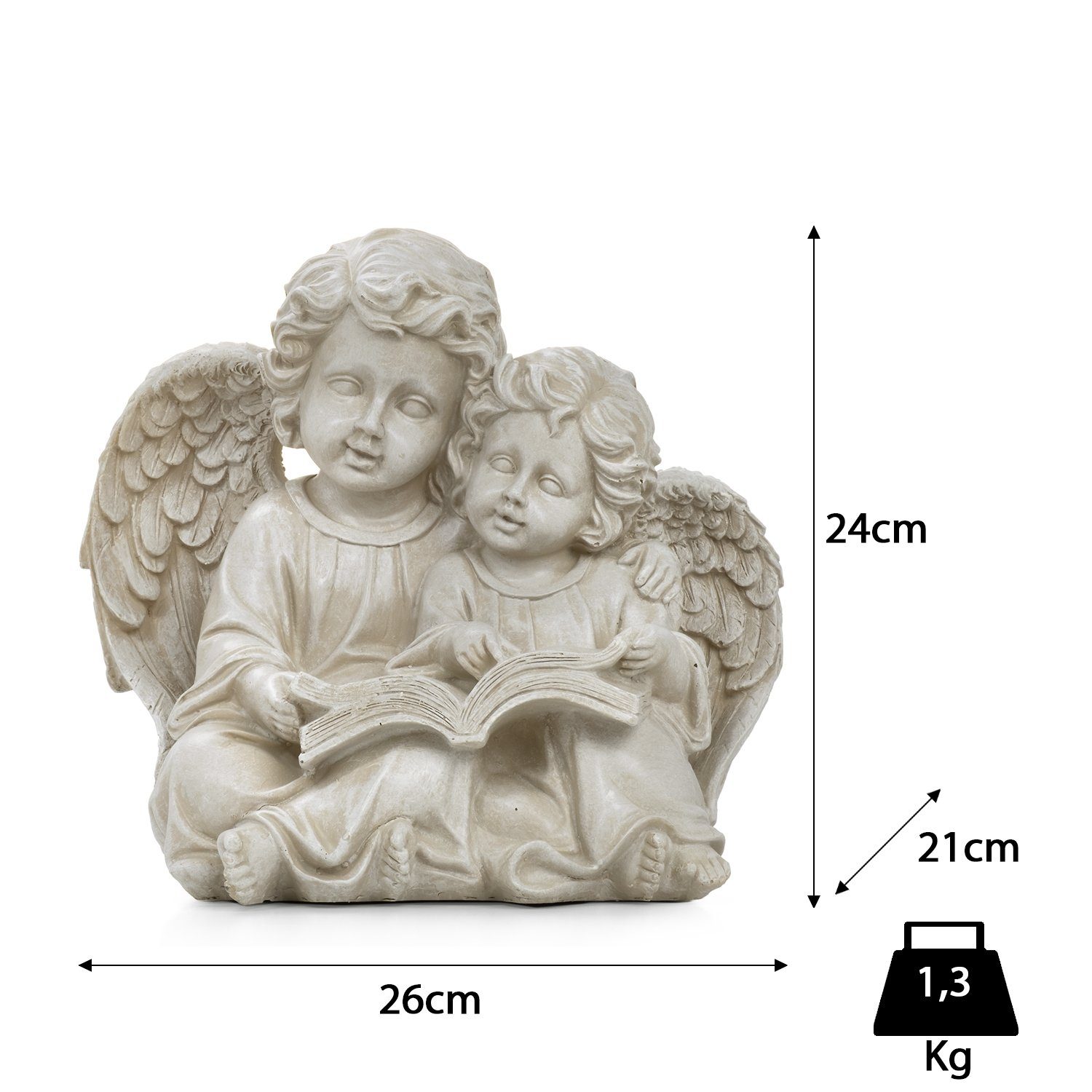Engel Figuren Mädchen lässt Taube fliegen Deko Skulptur Engelchen