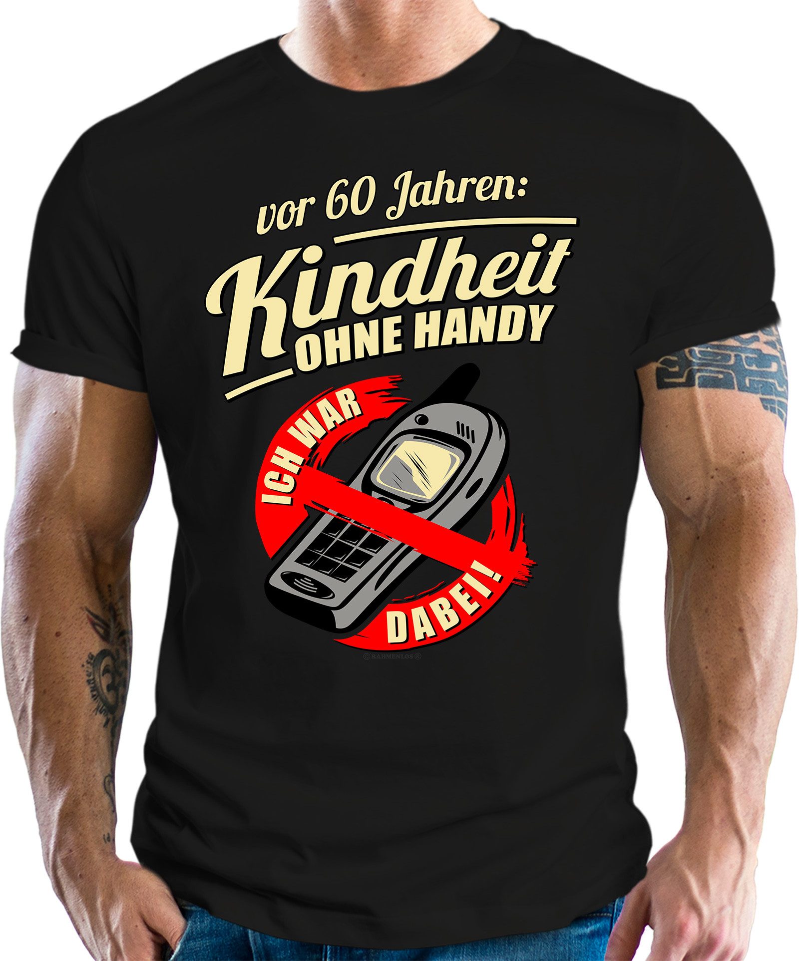 T-Shirt für Leute über 60: Kindheit ohne Handy