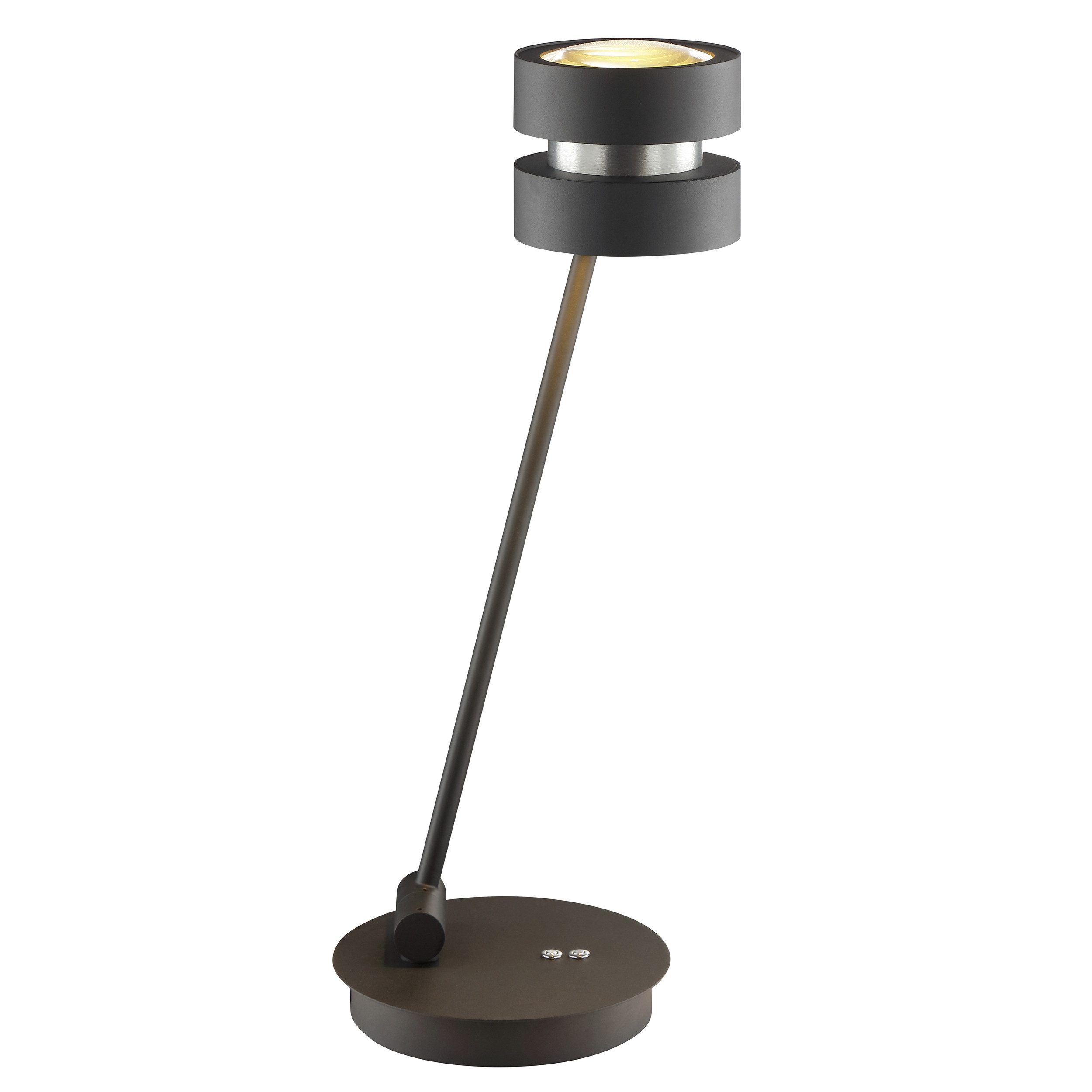 lumiCouture LED Tischleuchte Glow Sphere, Dimmfunktion, Memoryfunktion, LED fest integriert, Warmweiß, Ø 26 cm x 61 cm, 1200 lm, 2700K, Up Downlight, Aluminium/Glas, schwarz