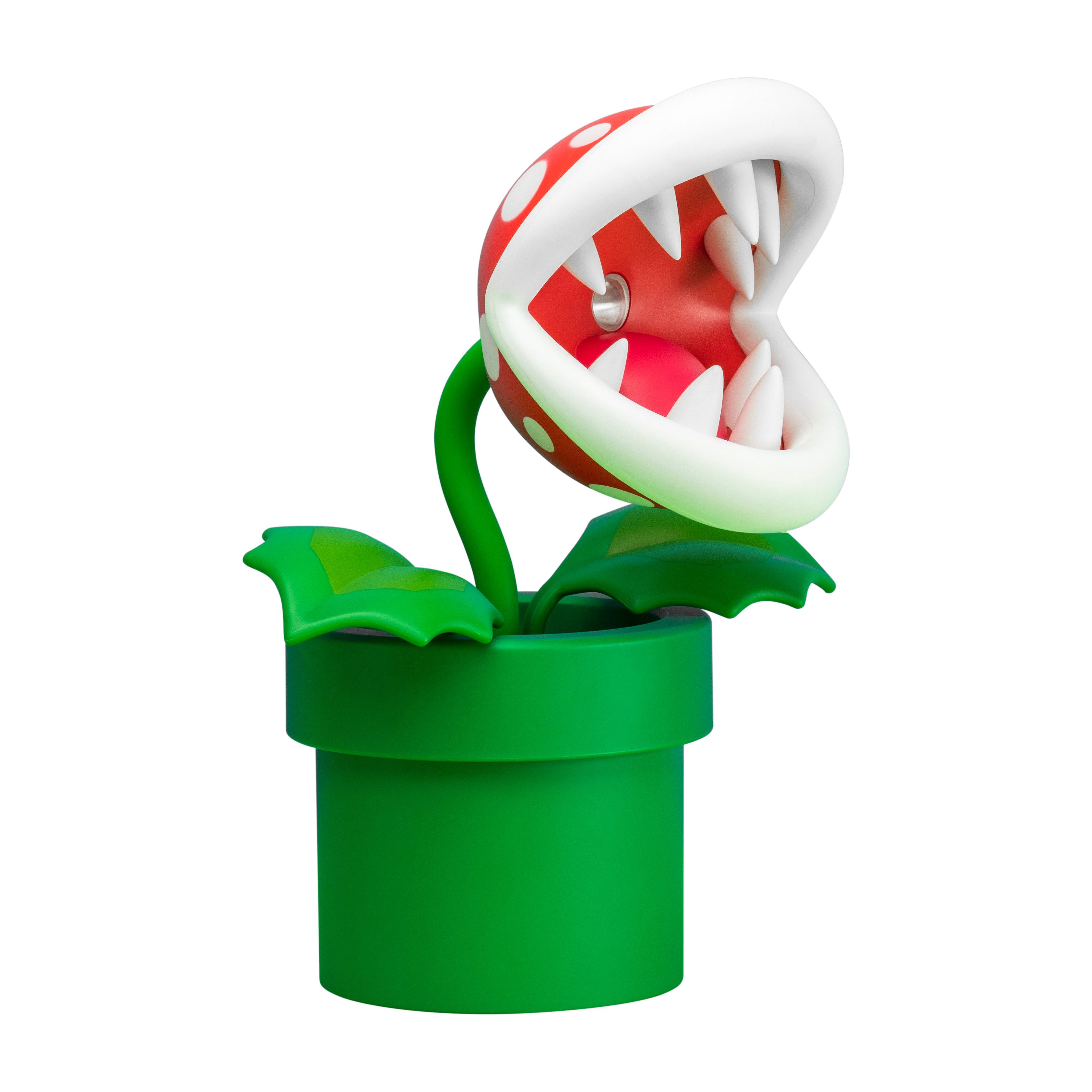Paladone LED Dekolicht Super Mario Bros Piranha-Pflanze Lampe, LED fest integriert, Offiziell lizenziert, LED-Tischlicht mit beweglichem Kopf