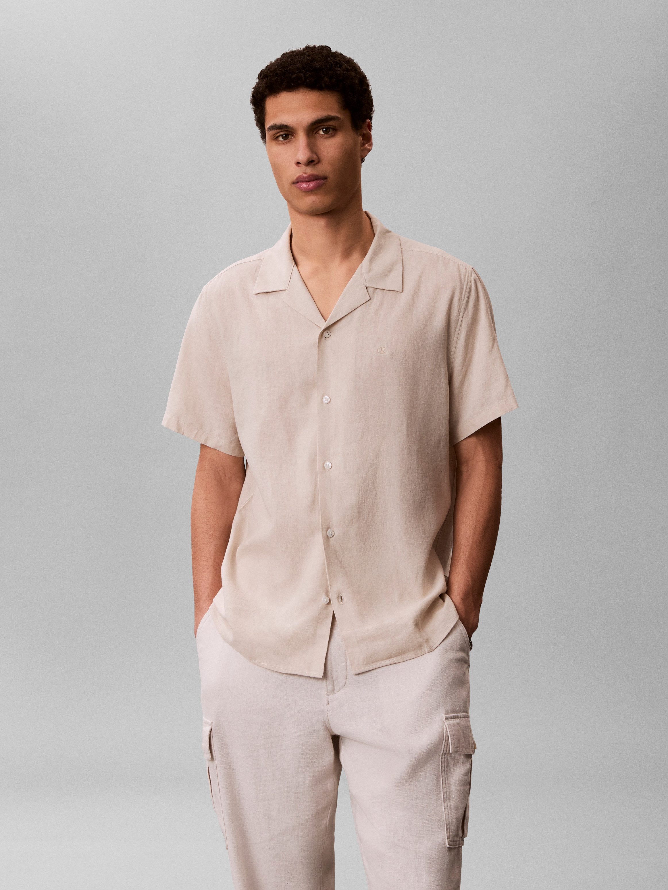 Calvin Klein Leinenhemd LINEN CLASSIC Regular Fit, Leinen-Viskosemix