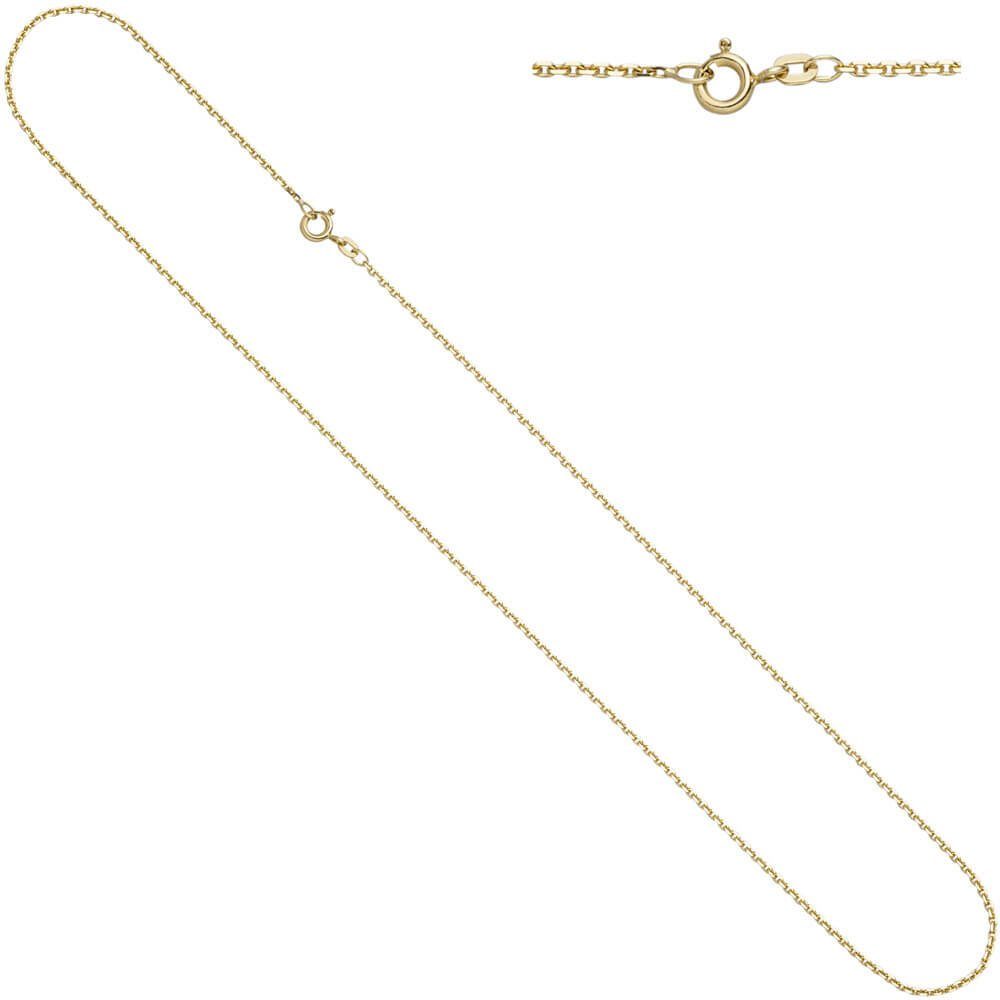 Schmuck Krone Goldkette 1,2mm Ankerkette Kette Collier aus 333 Gelbgold Gold Halskette 36cm Goldkette