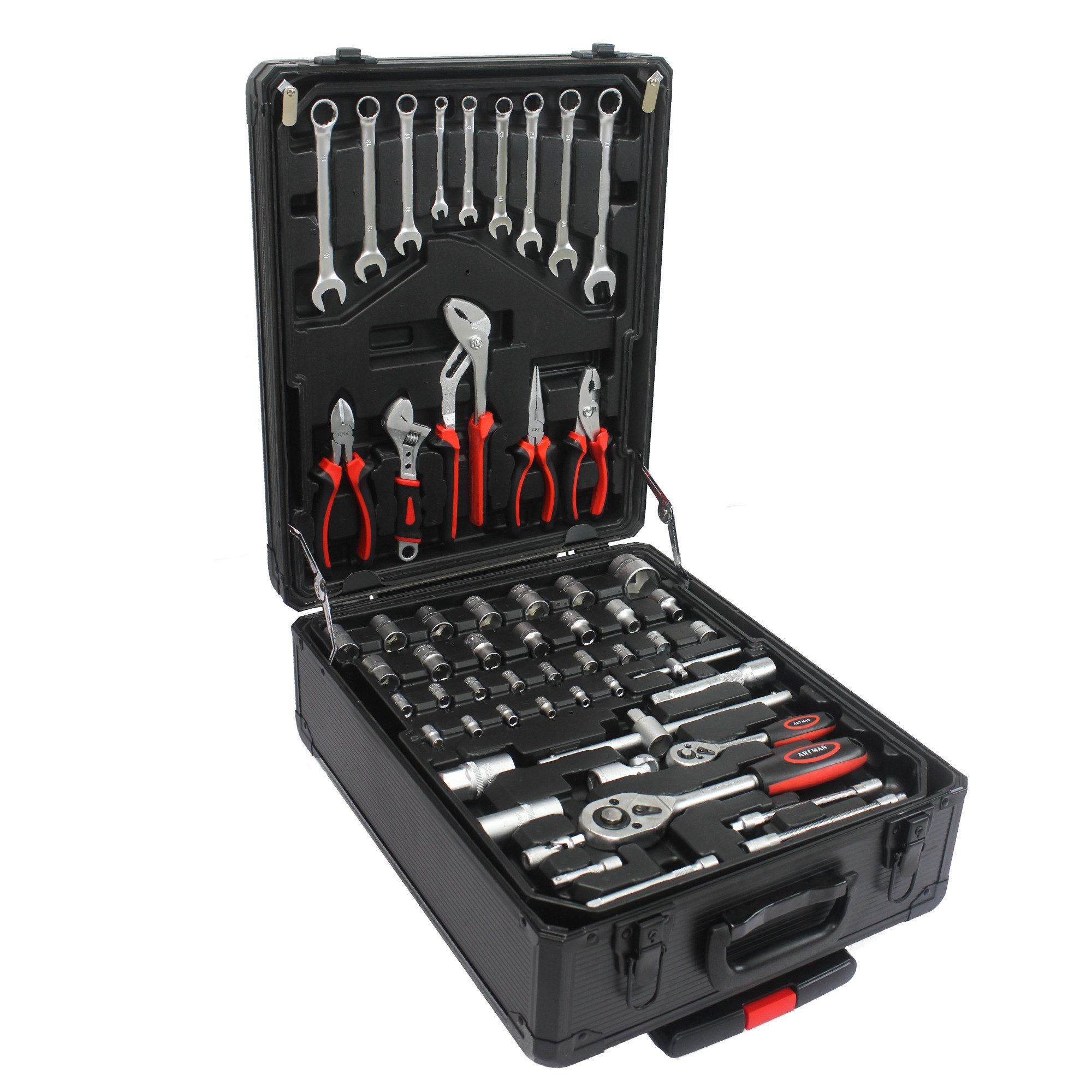 i@home Werkzeugkoffer mit Rollkoffer, Werkzeugset, Haushaltskoffer, Werkzeugkasten (899 St), 899-teilig, Werkzeugkoffer mit Steckschlüssel, Handwerkzeug-Set