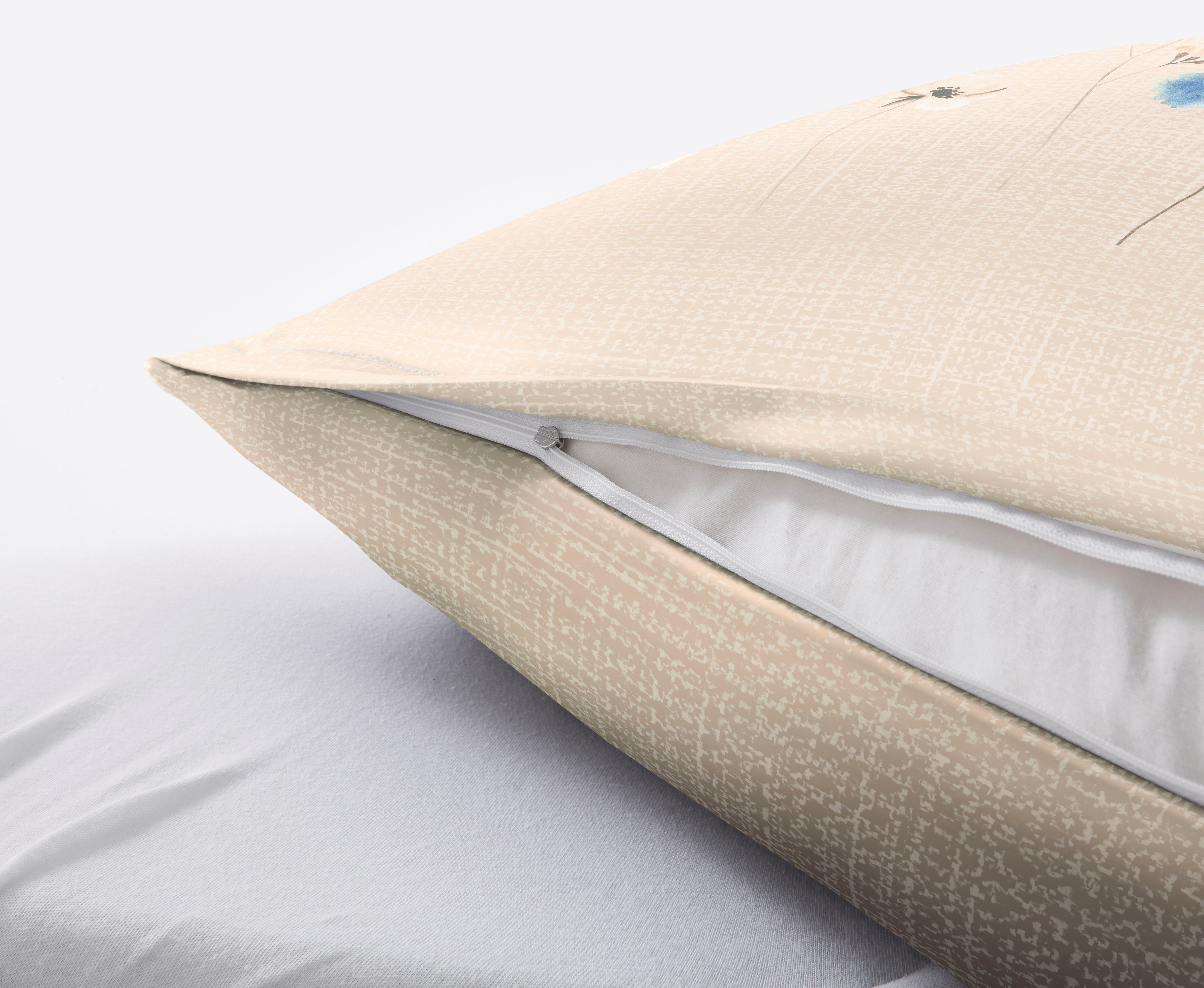 Kleine Wolke Bettwäsche Malva, Mako-Satin, 2 teilig, mit floralem Druck – Bild 3 von 4