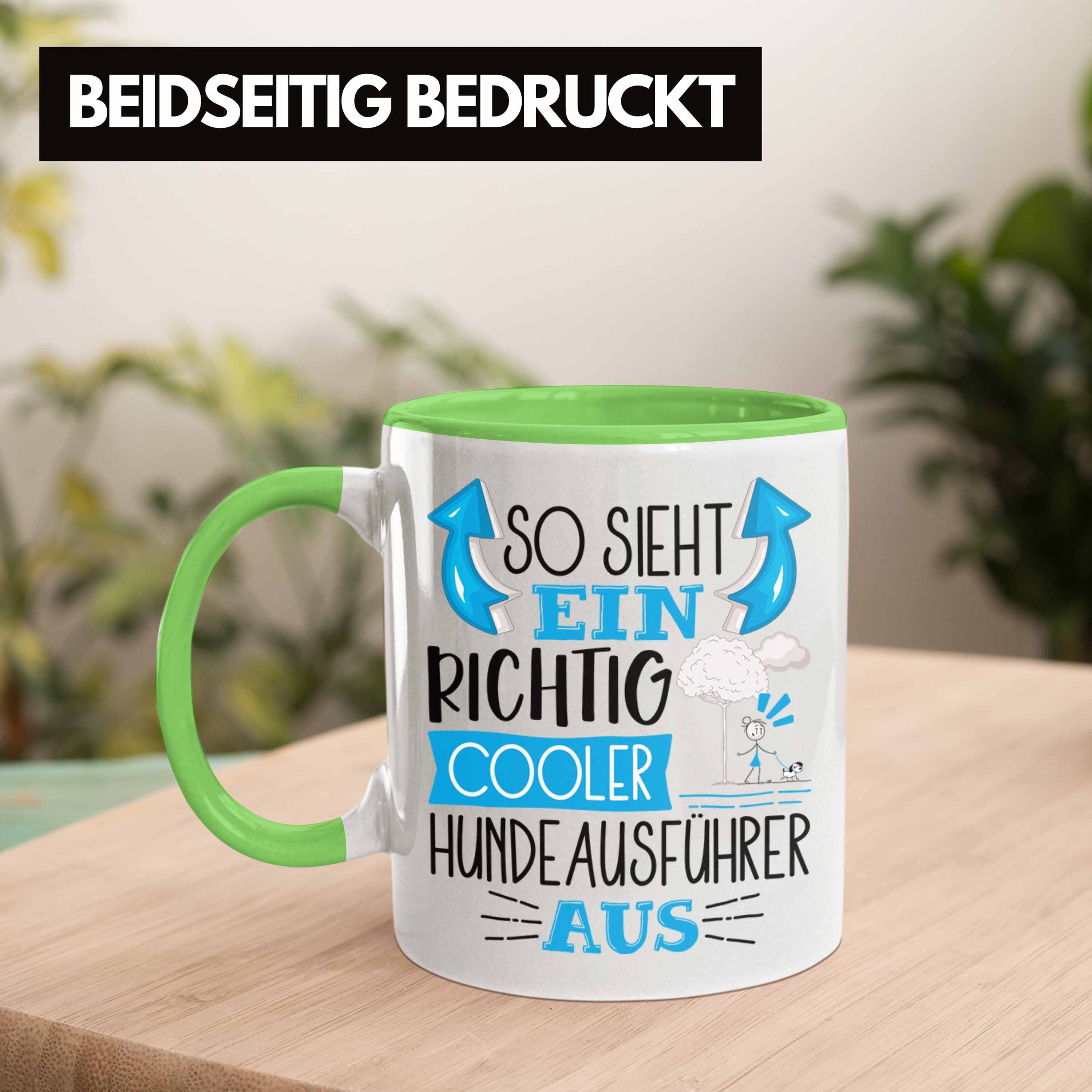 Tasse Tasse So Richtig Cooler Hundeausführer Hundeausführer Aus Trendation Grün Ein Ge Sieht