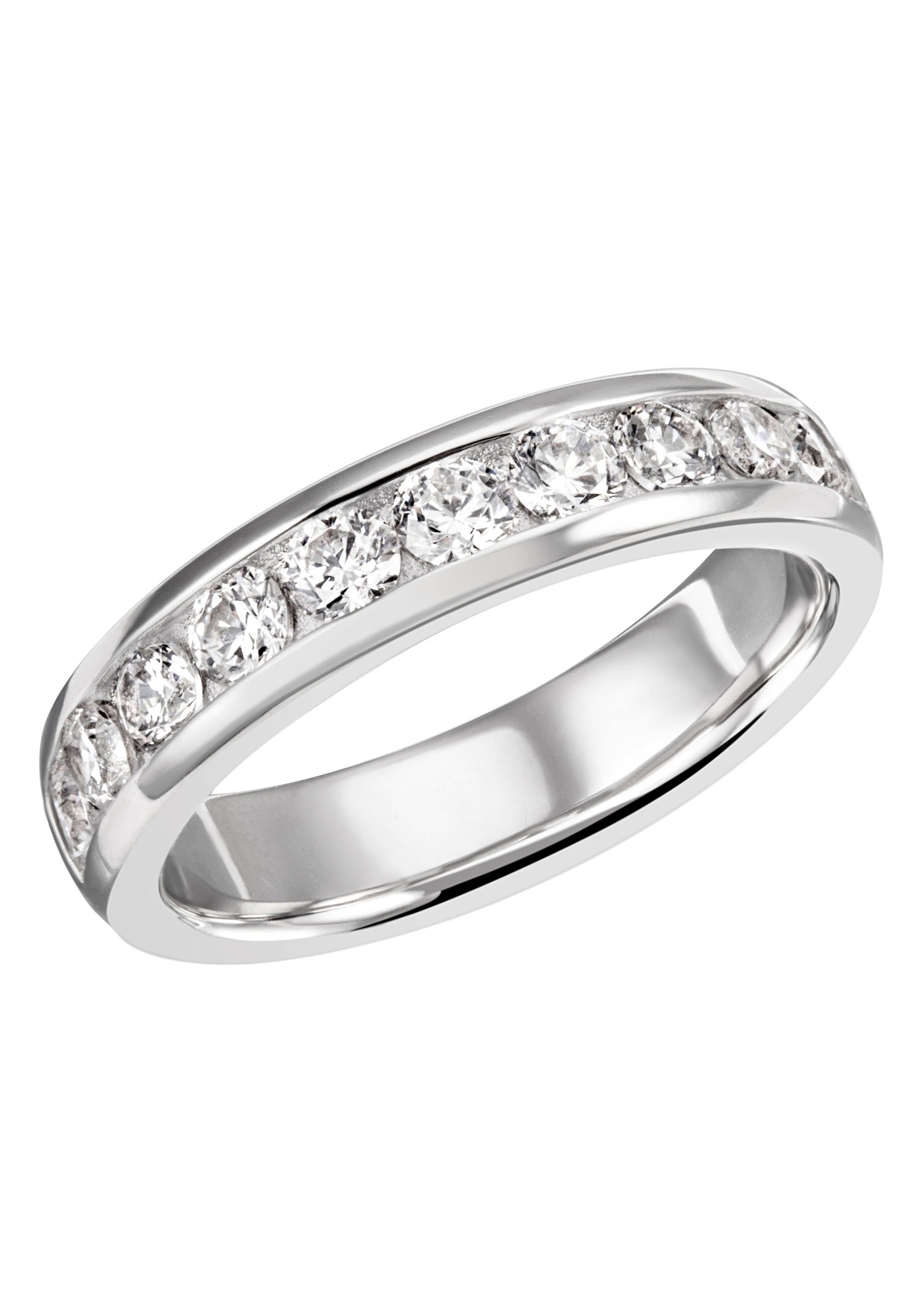 Fingerring Schmuck Geschenk Silber 925 Silberring Ring Memoire-Optik glitzernd